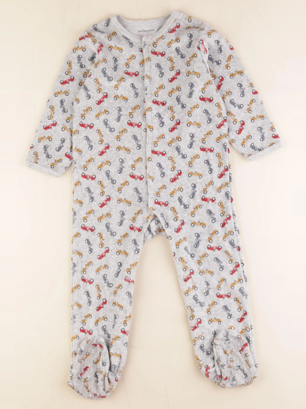 Vertbaudet - pyjama velours gris - 3 ans