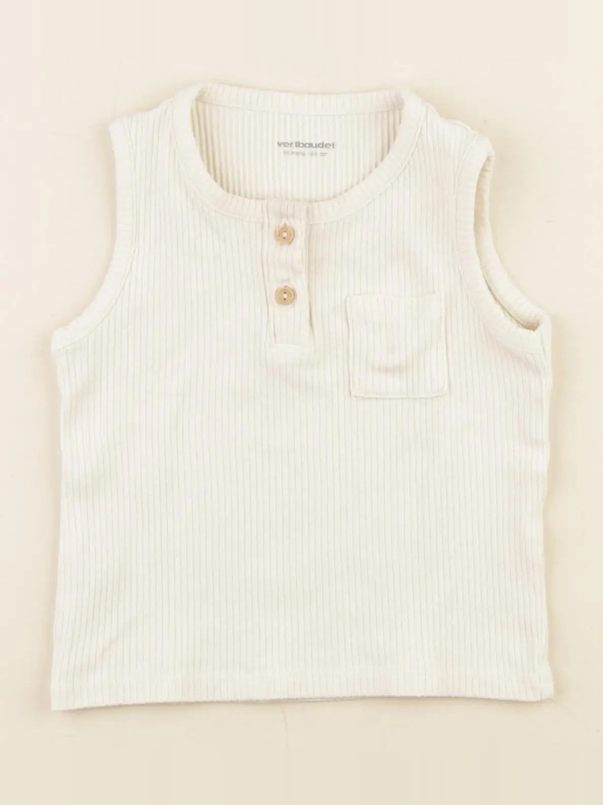 Vertbaudet - débardeur beige - 18 mois