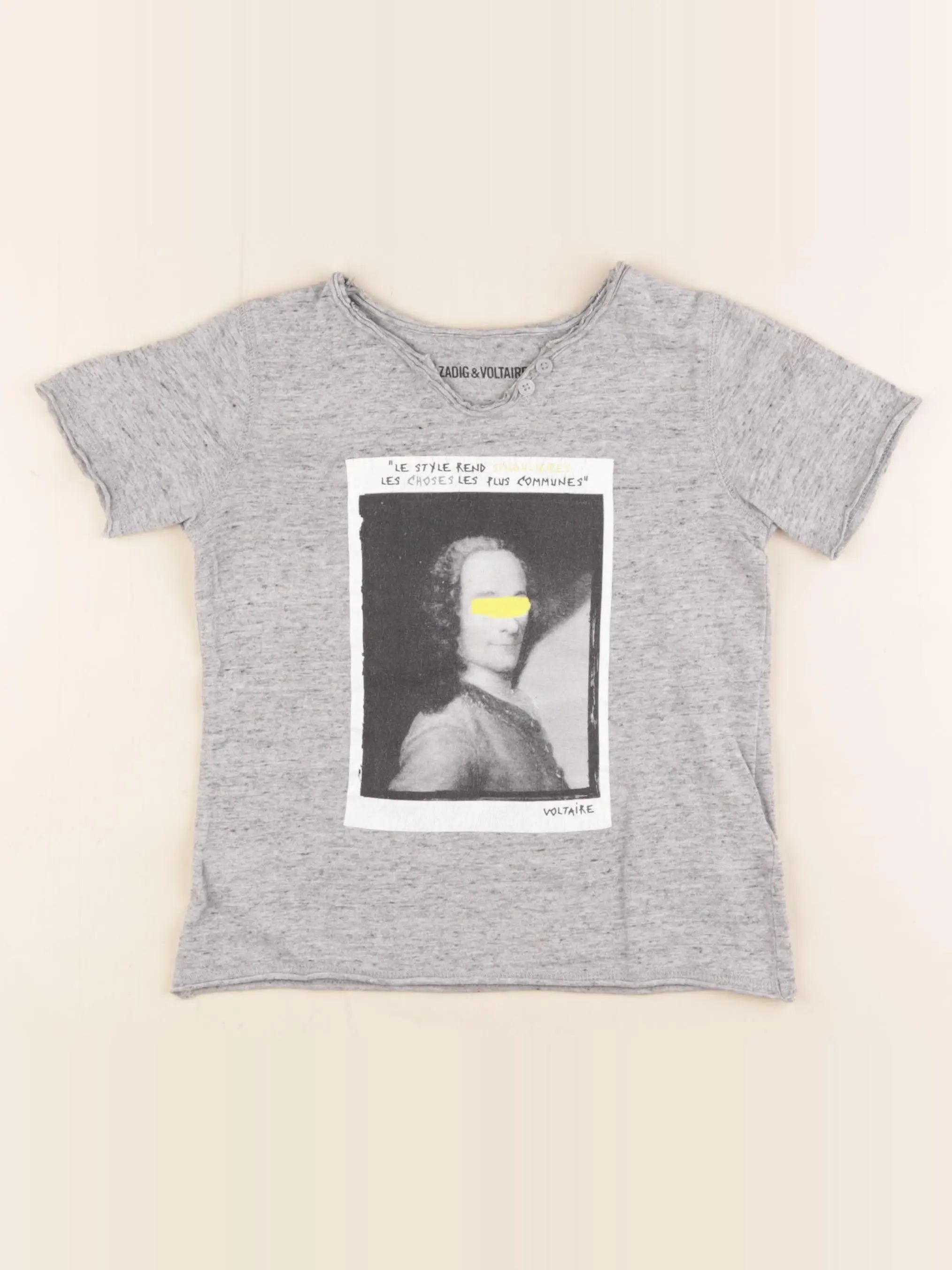 Zadig & Voltaire - tee-shirt gris - 4 ans