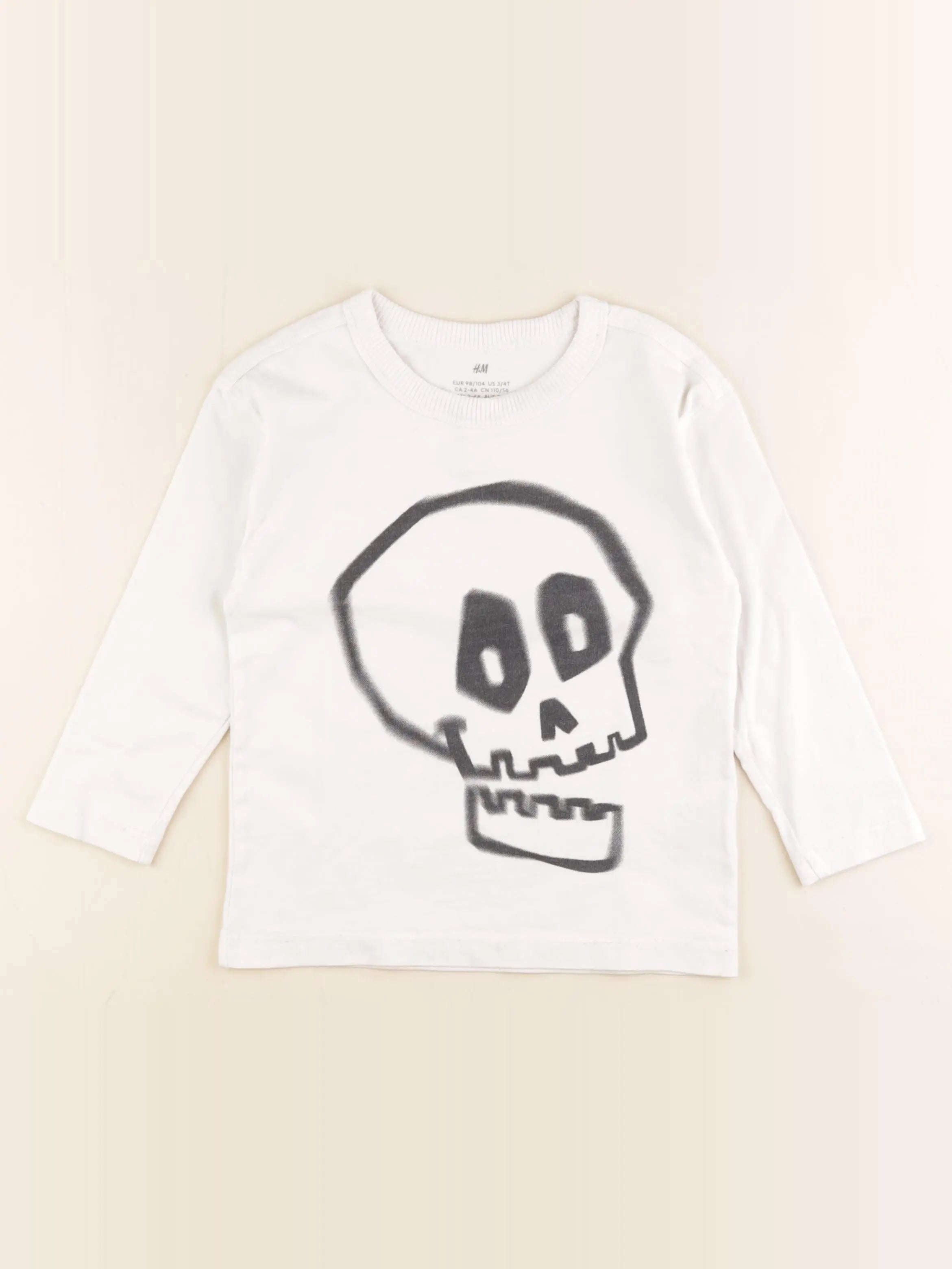 H&M - tee-shirt blanc - 2/4 ans