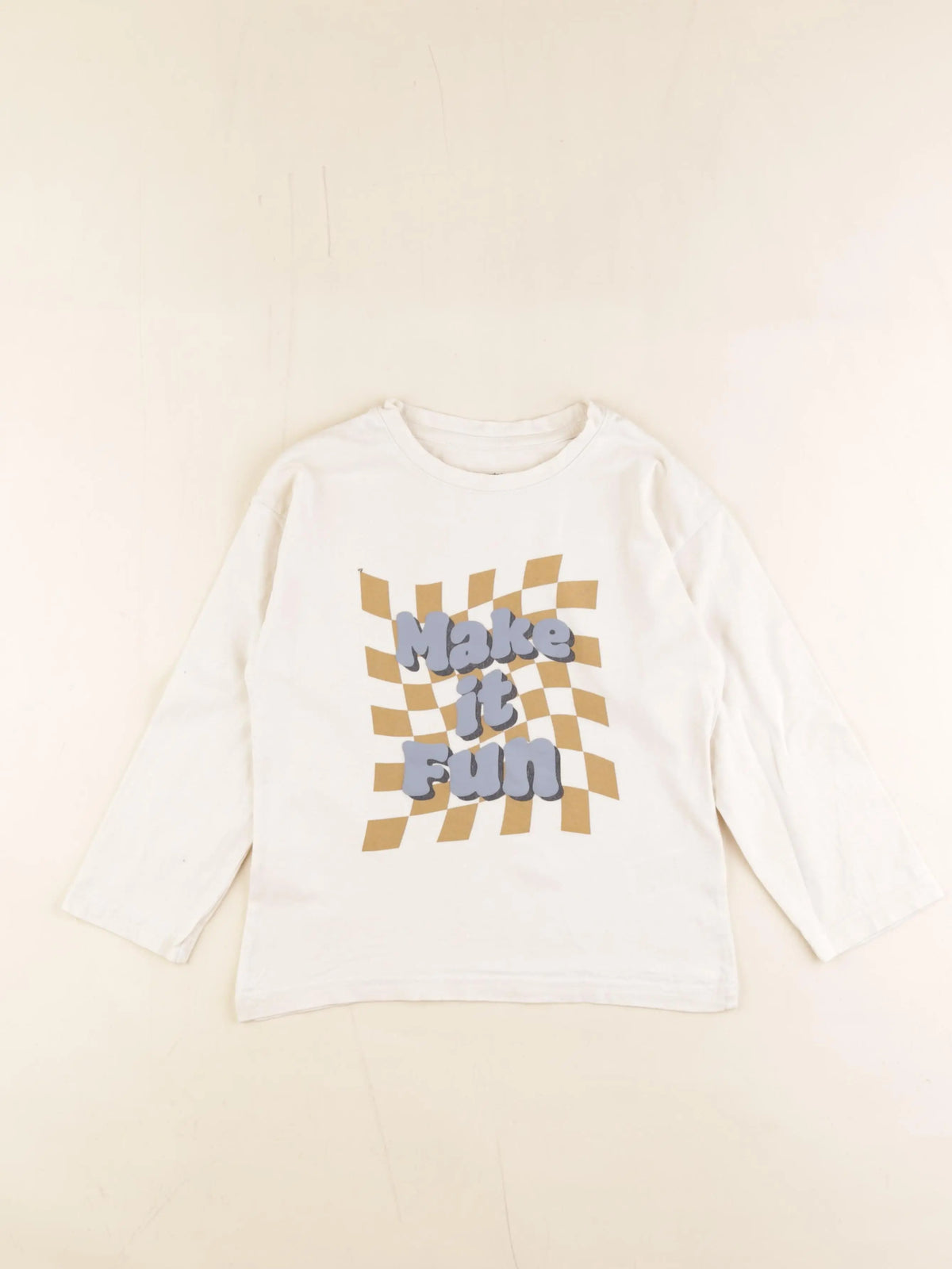 Vertbaudet - tee-shirt beige - 6 ans