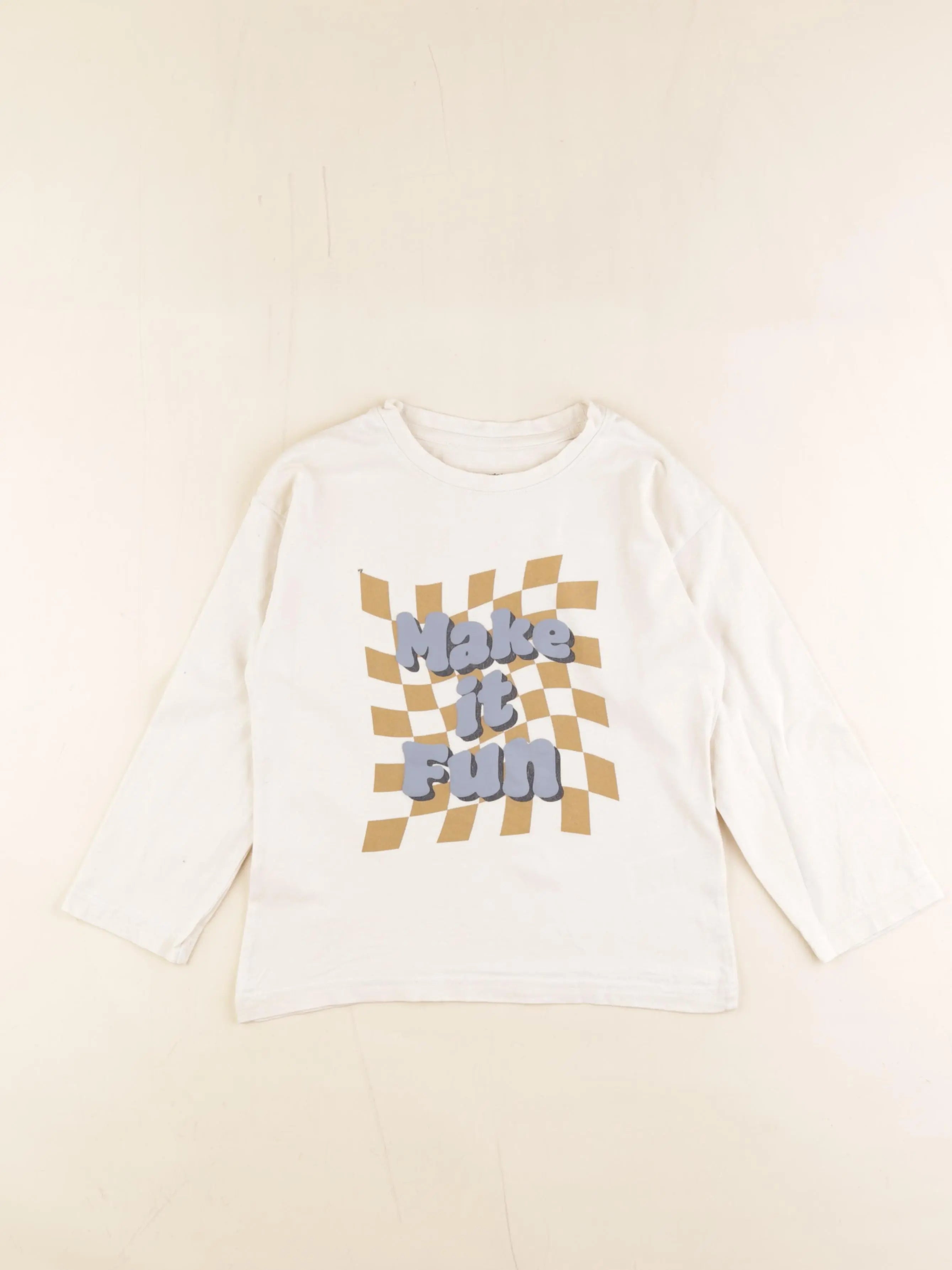 Vertbaudet - tee-shirt beige - 6 ans