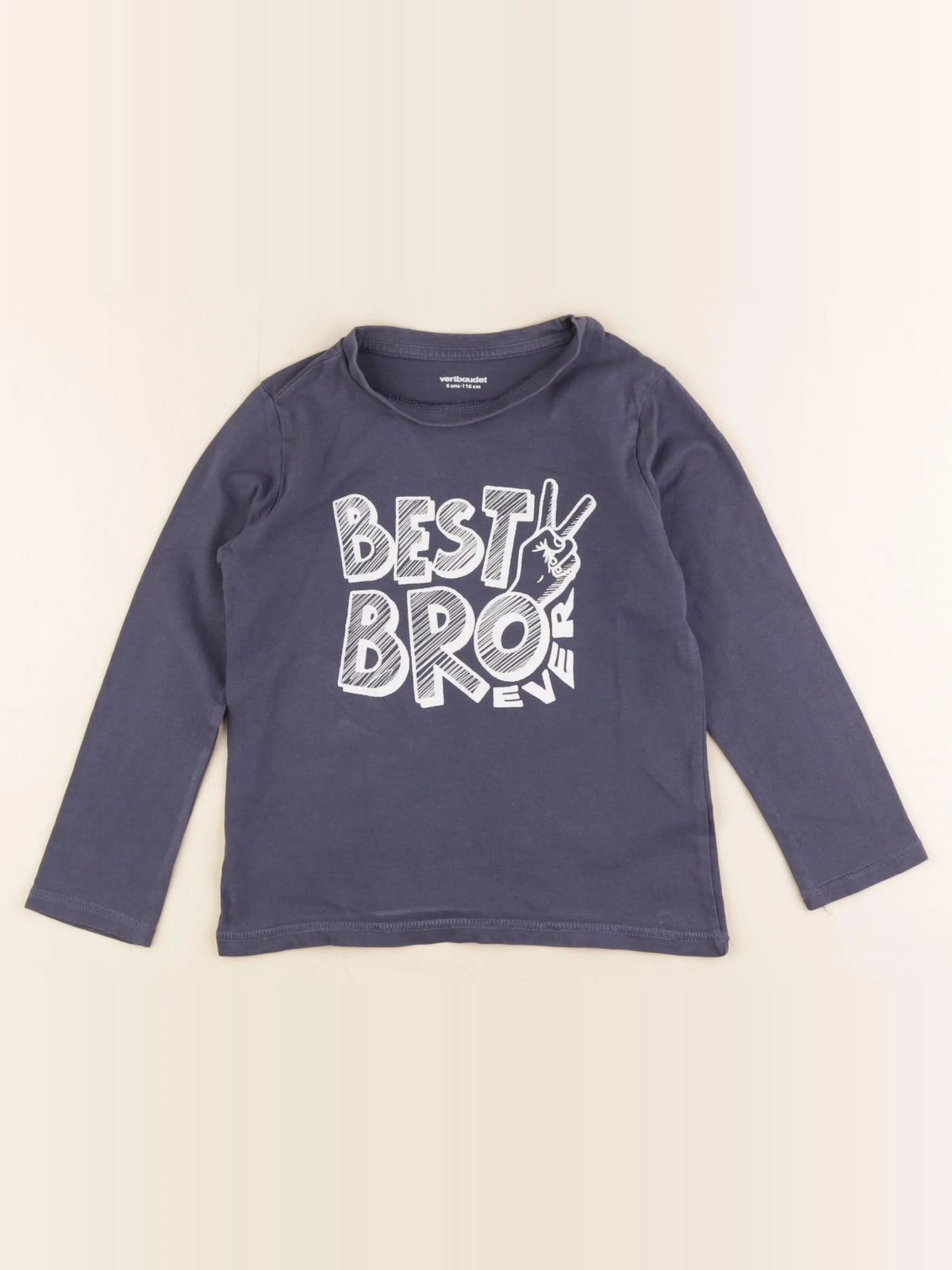 Vertbaudet - tee-shirt bleu - 6 ans
