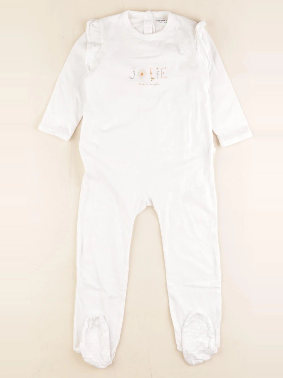 Vertbaudet - pyjama coton blanc - 3 ans