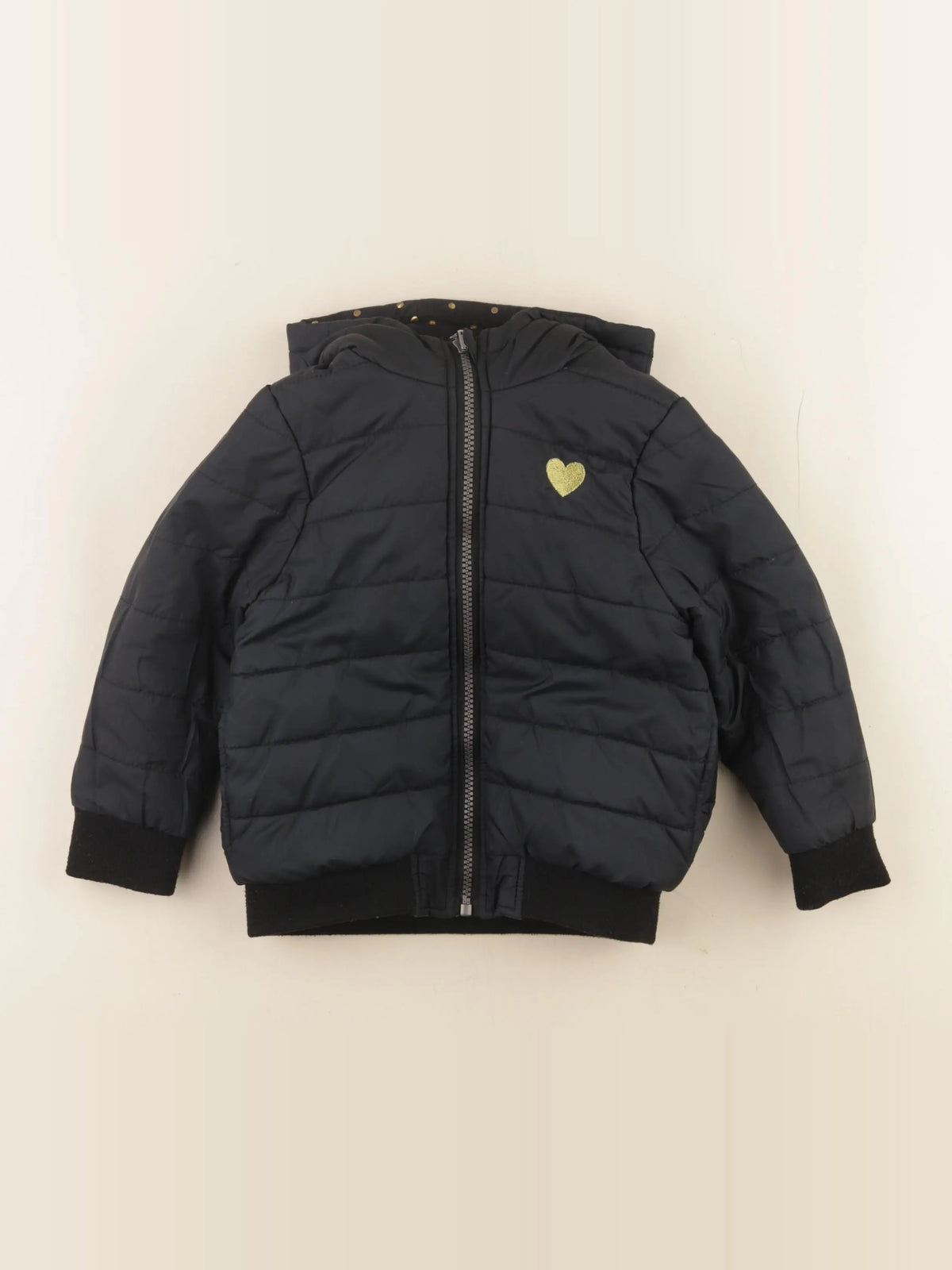 Vertbaudet - doudoune réversible noir - 4 ans