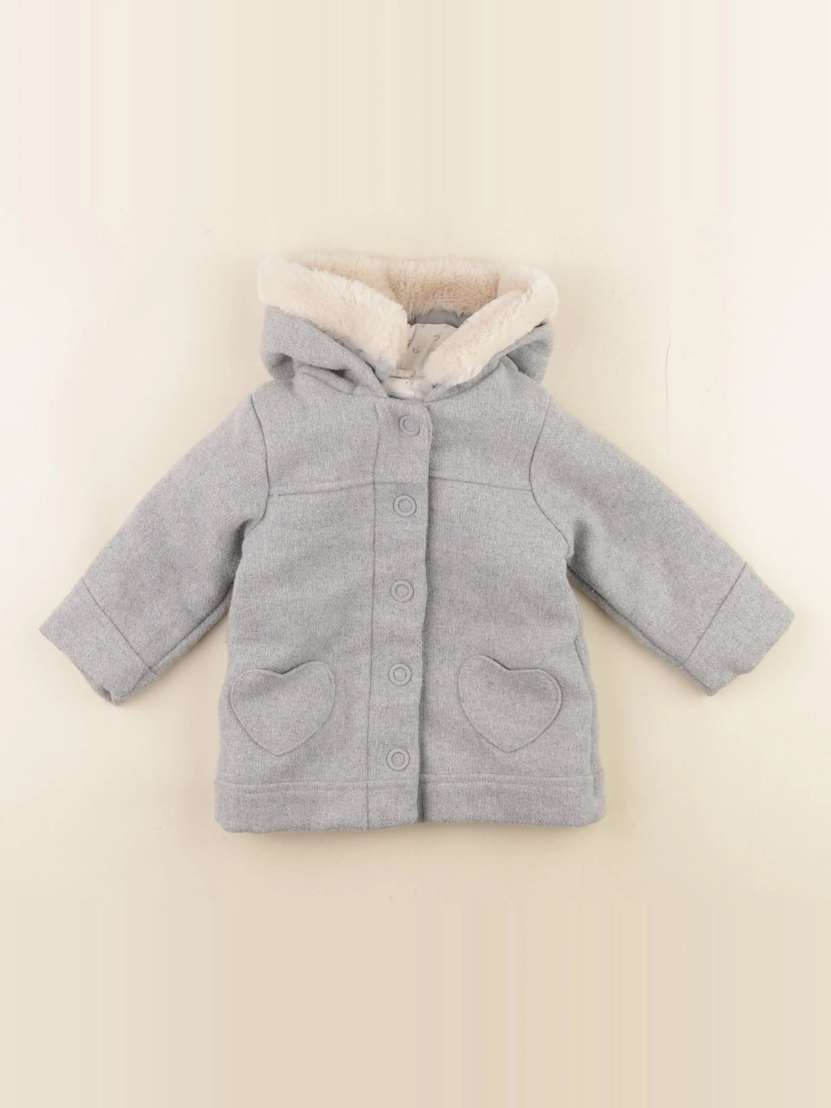 Vertbaudet - manteau gris - 18 mois