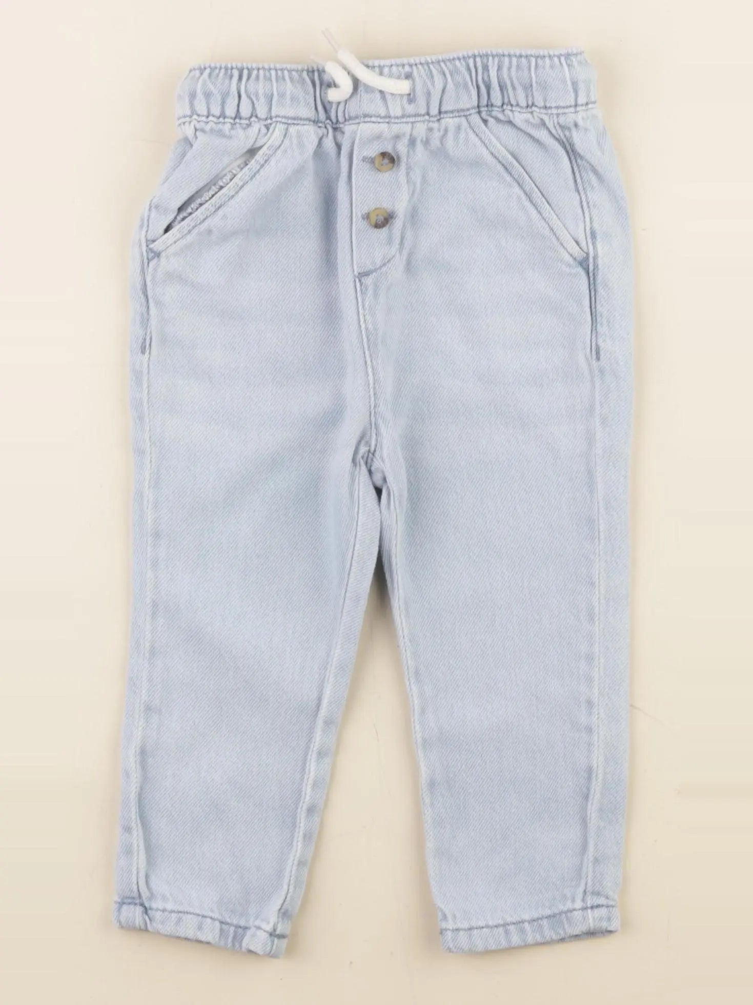 Vertbaudet - pantalon bleu - 12 mois