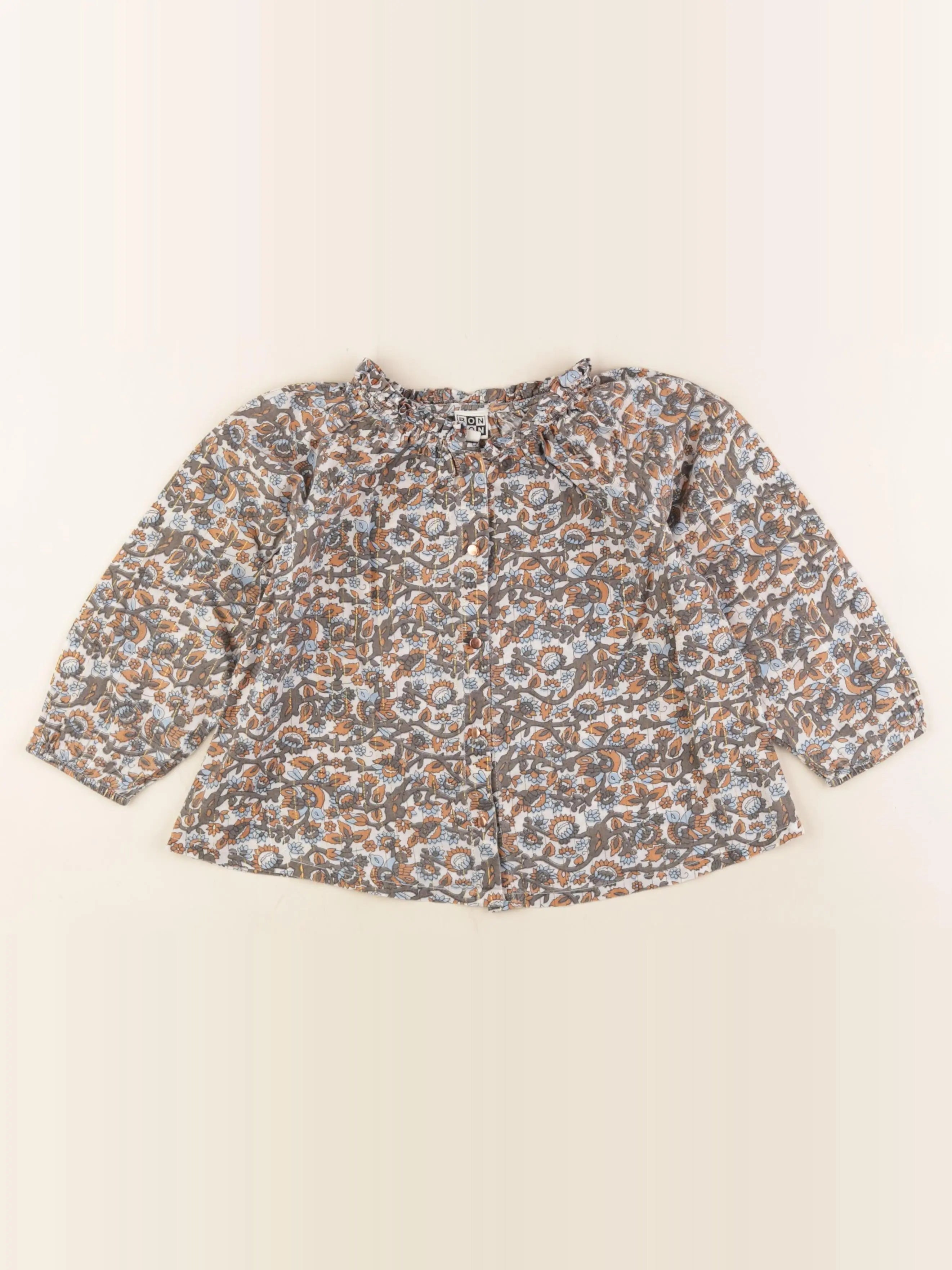 Bonton - blouse gris - 4 ans