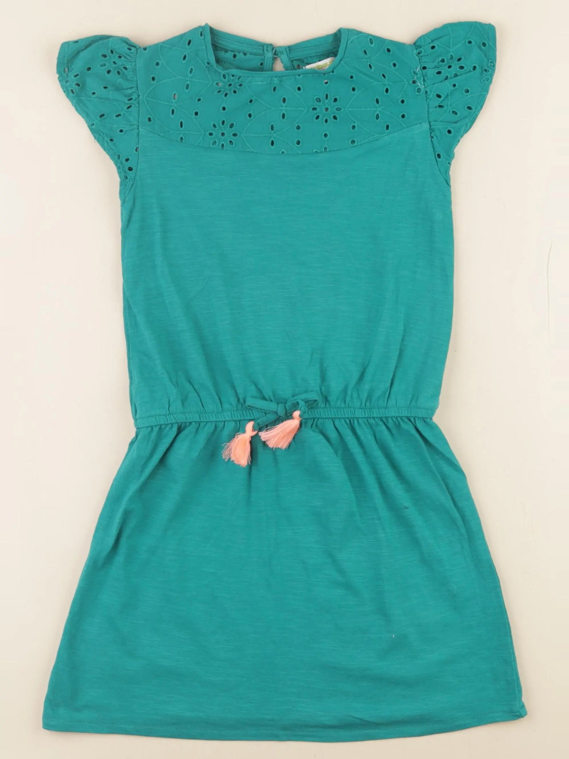 Vertbaudet - robe vert - 7 ans