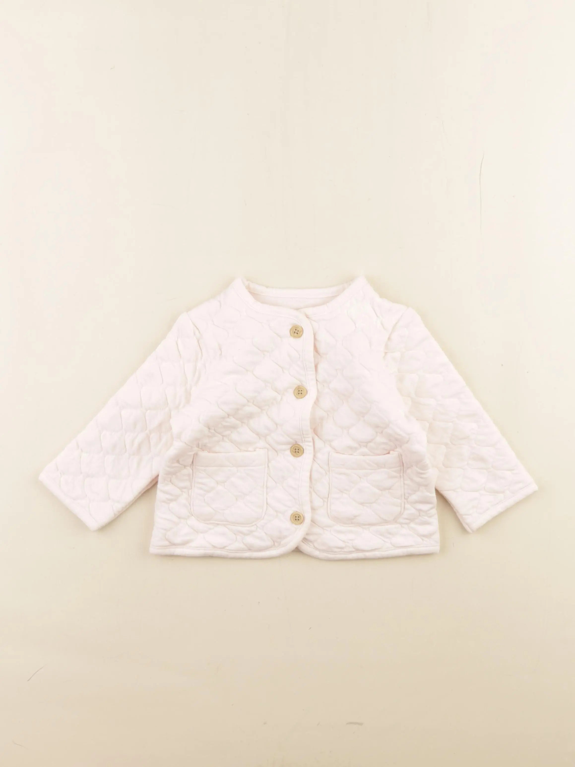 Vertbaudet - gilet rose - 9 mois