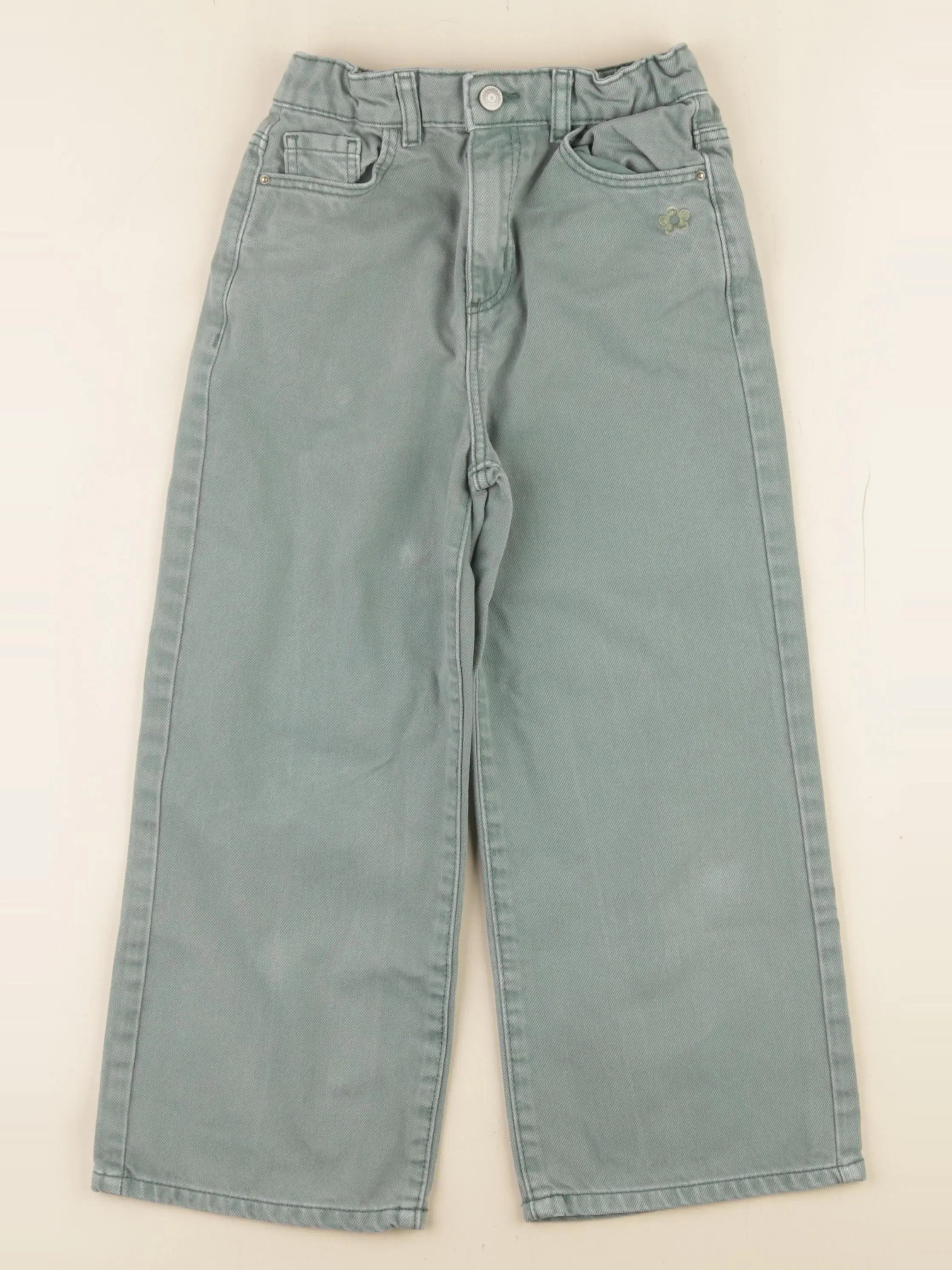 Vertbaudet - jean vert - 7 ans