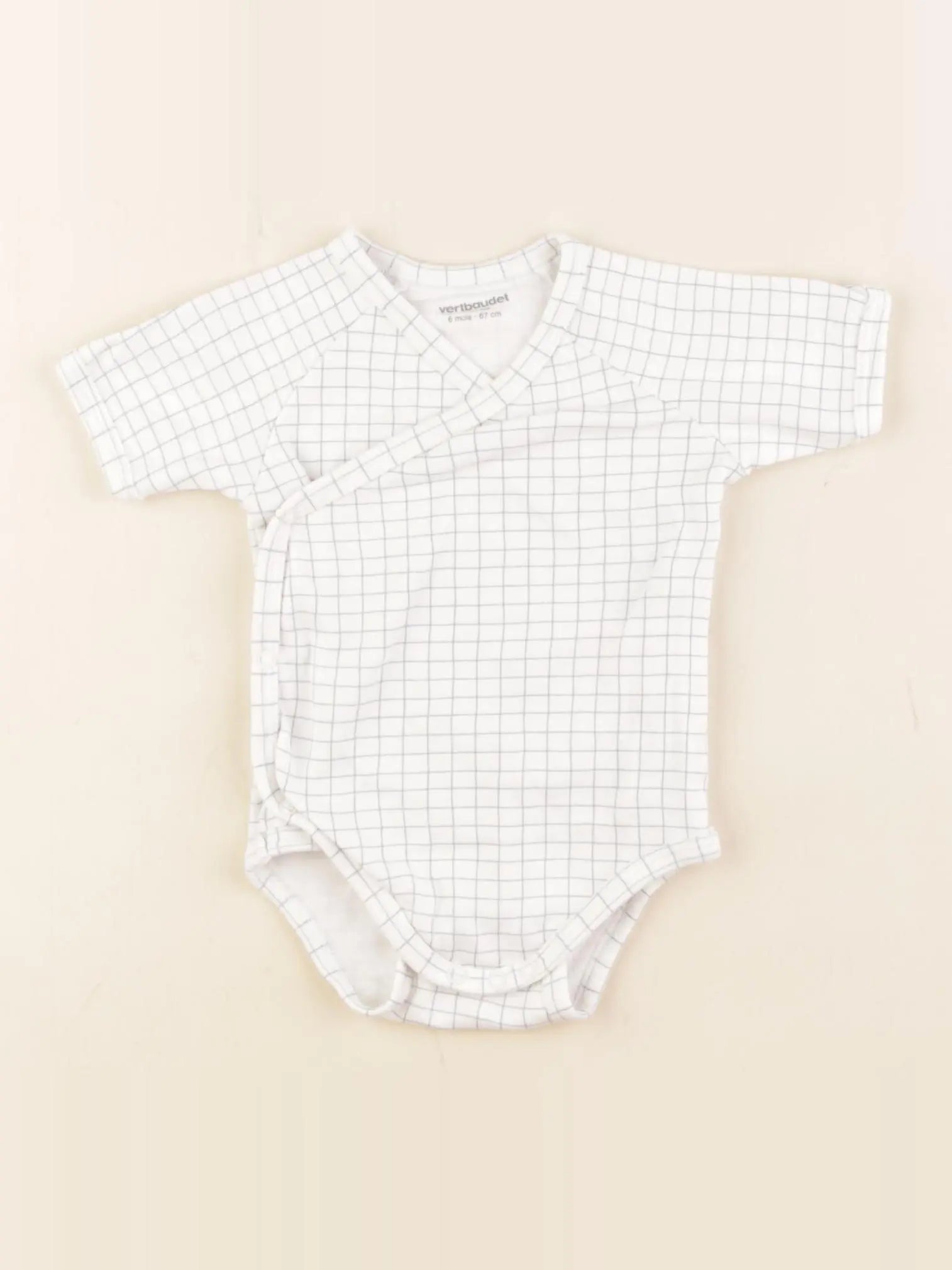 Vertbaudet - body blanc - 6 mois