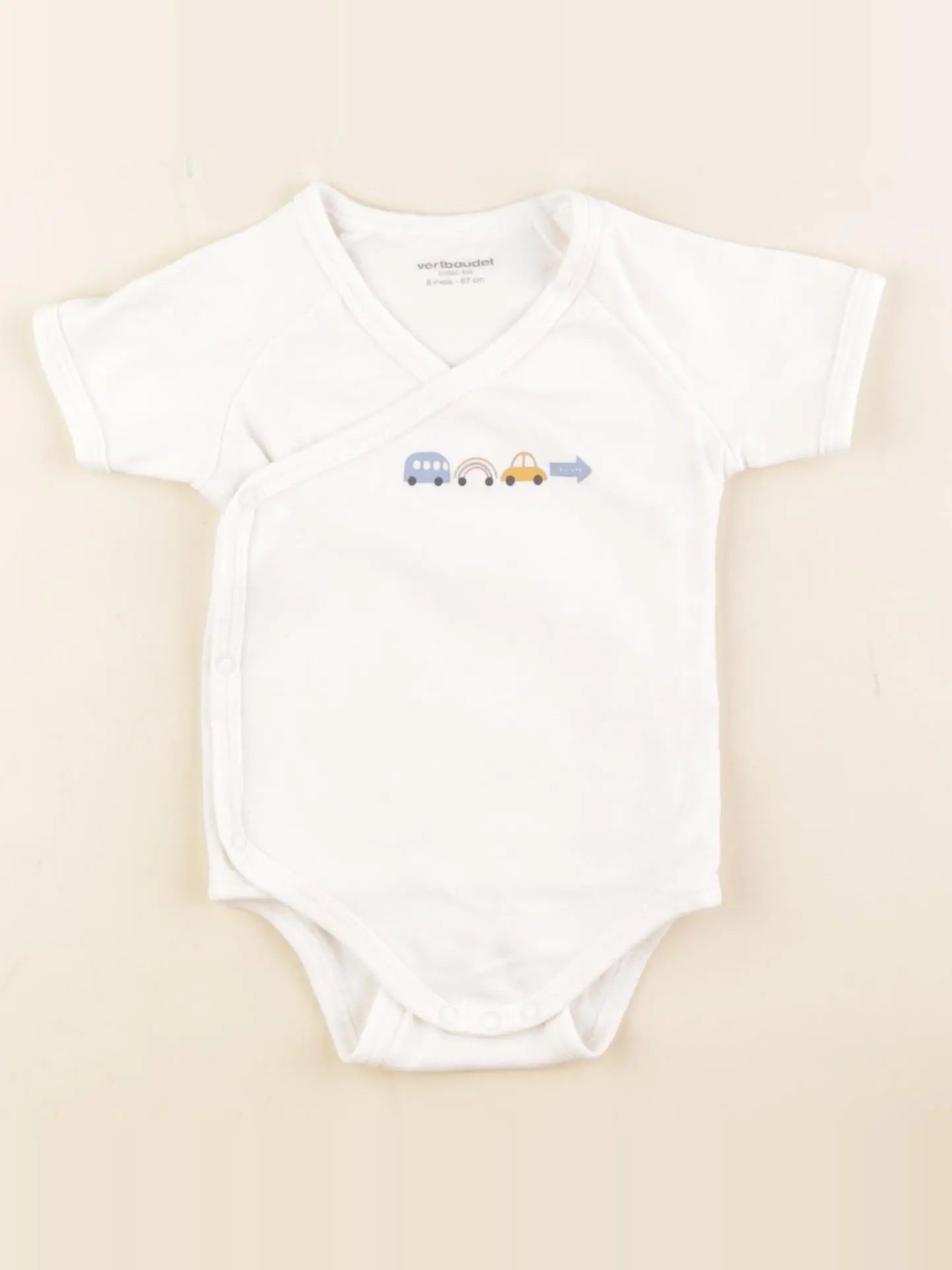 Vertbaudet - body blanc - 6 mois