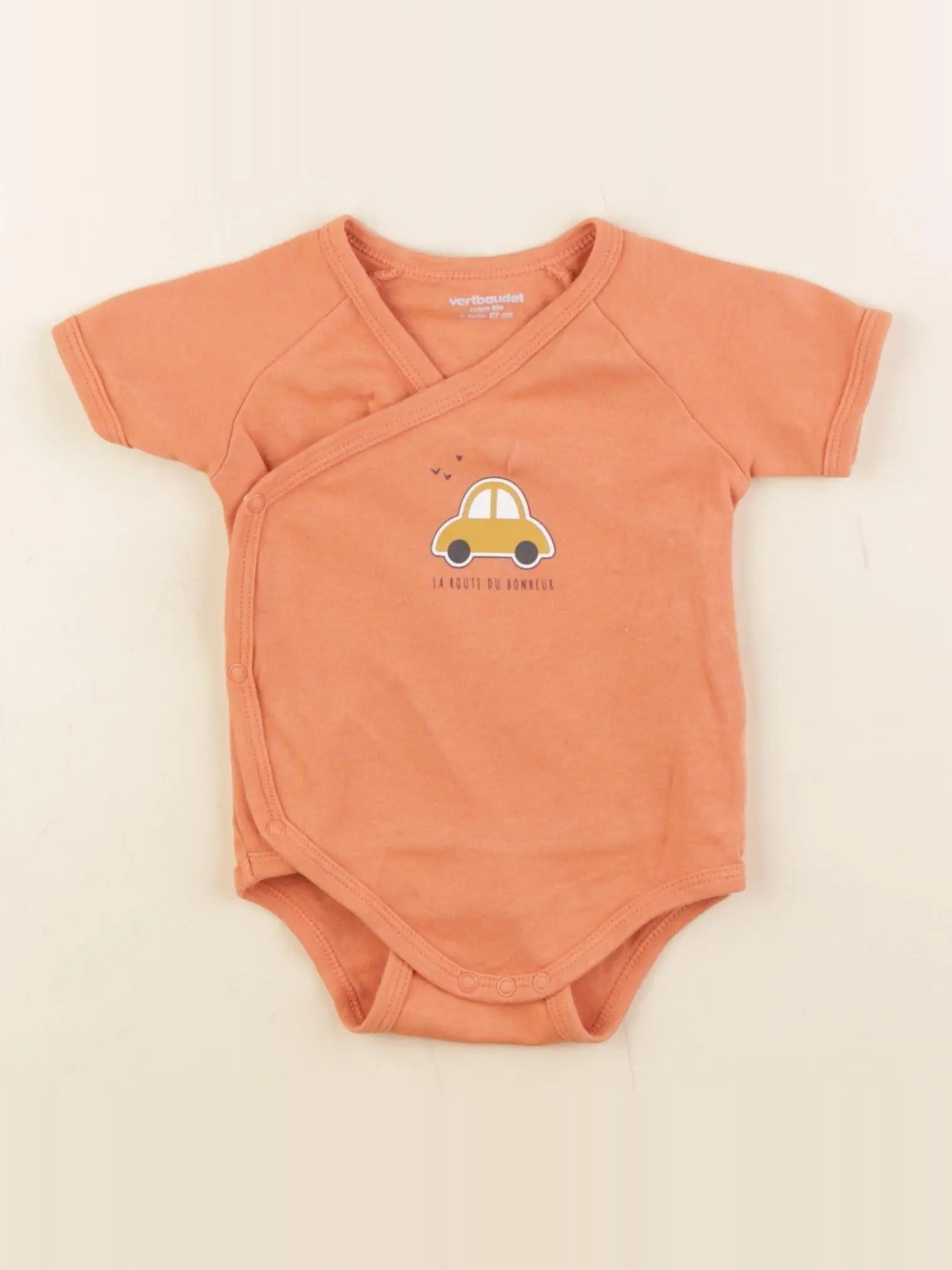 Vertbaudet - body rouge - 6 mois