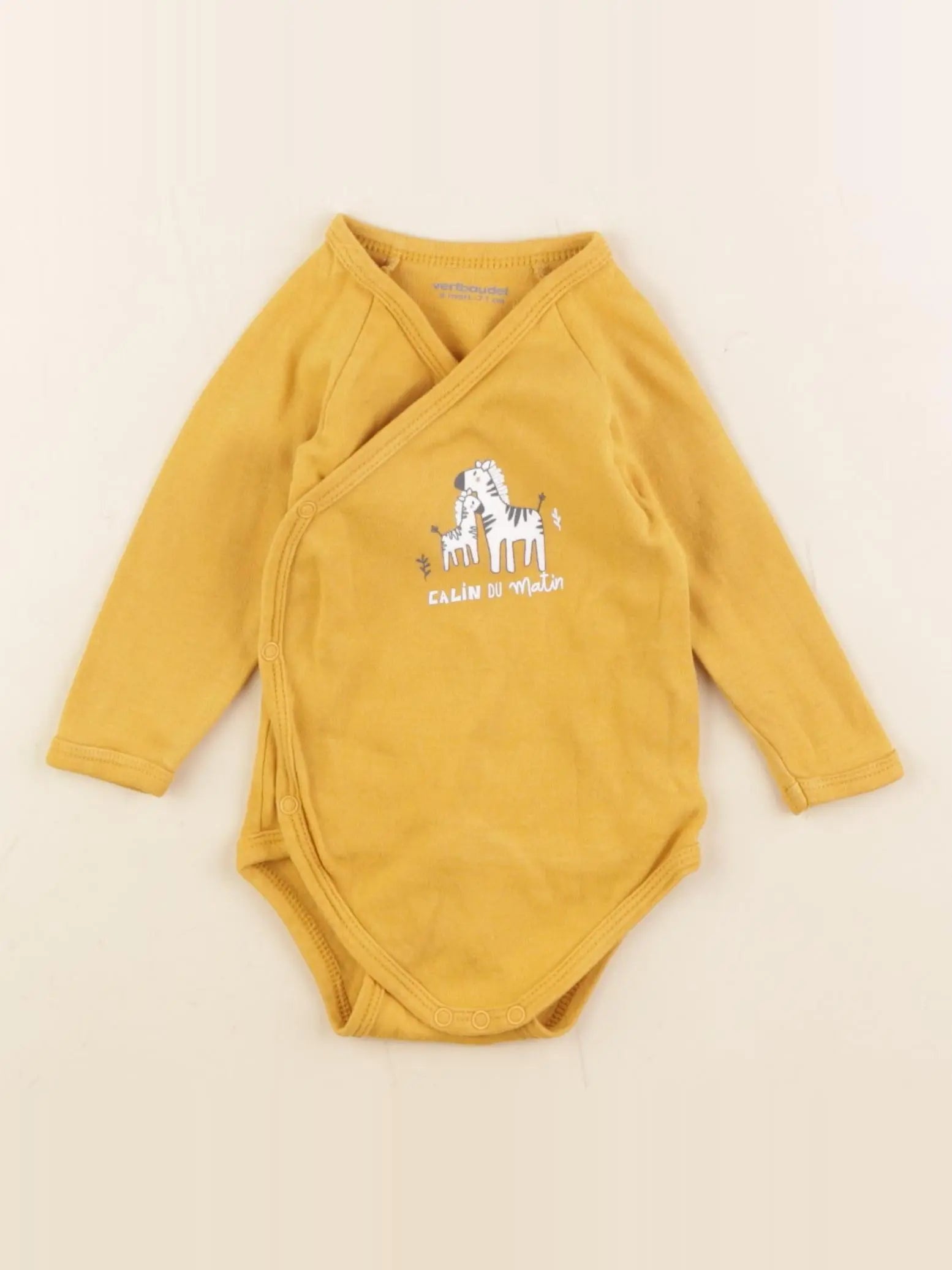 Vertbaudet - body jaune - 9 mois