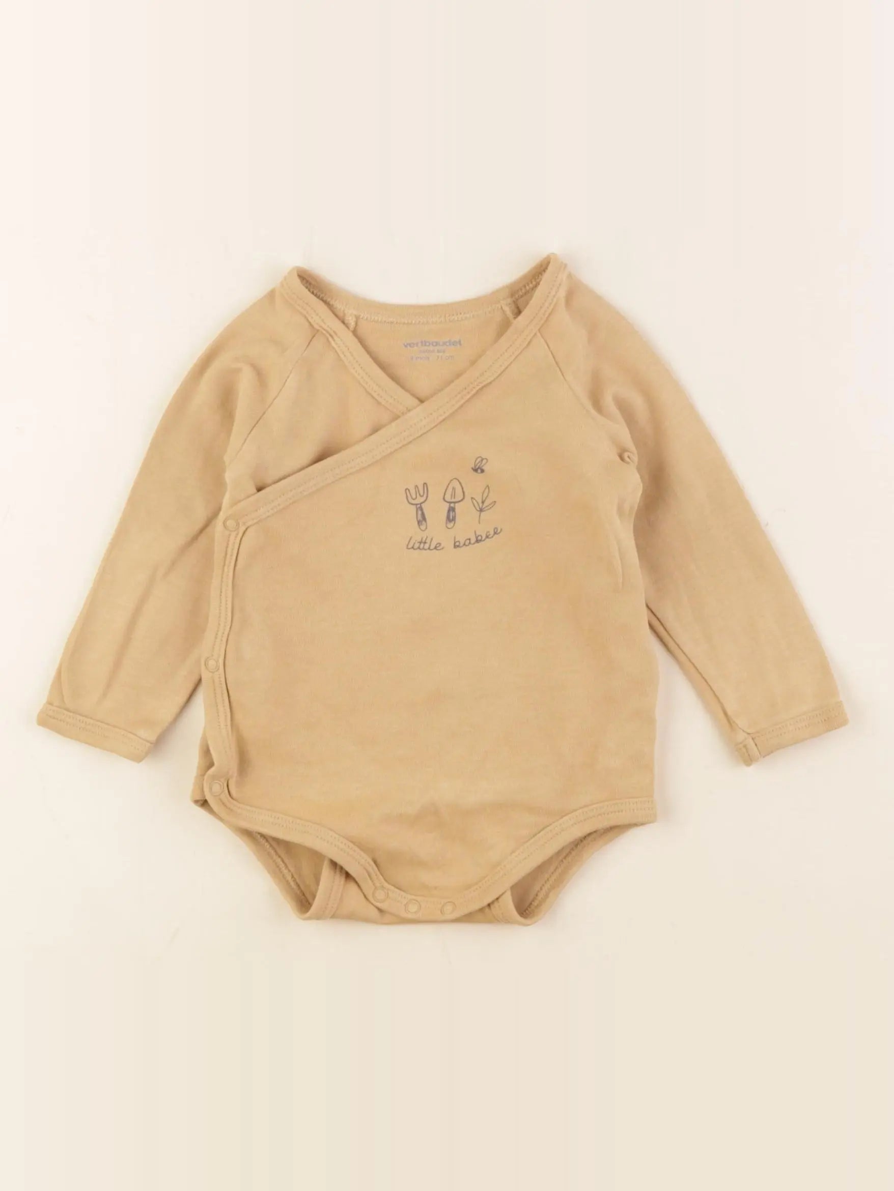 Vertbaudet - body beige - 9 mois