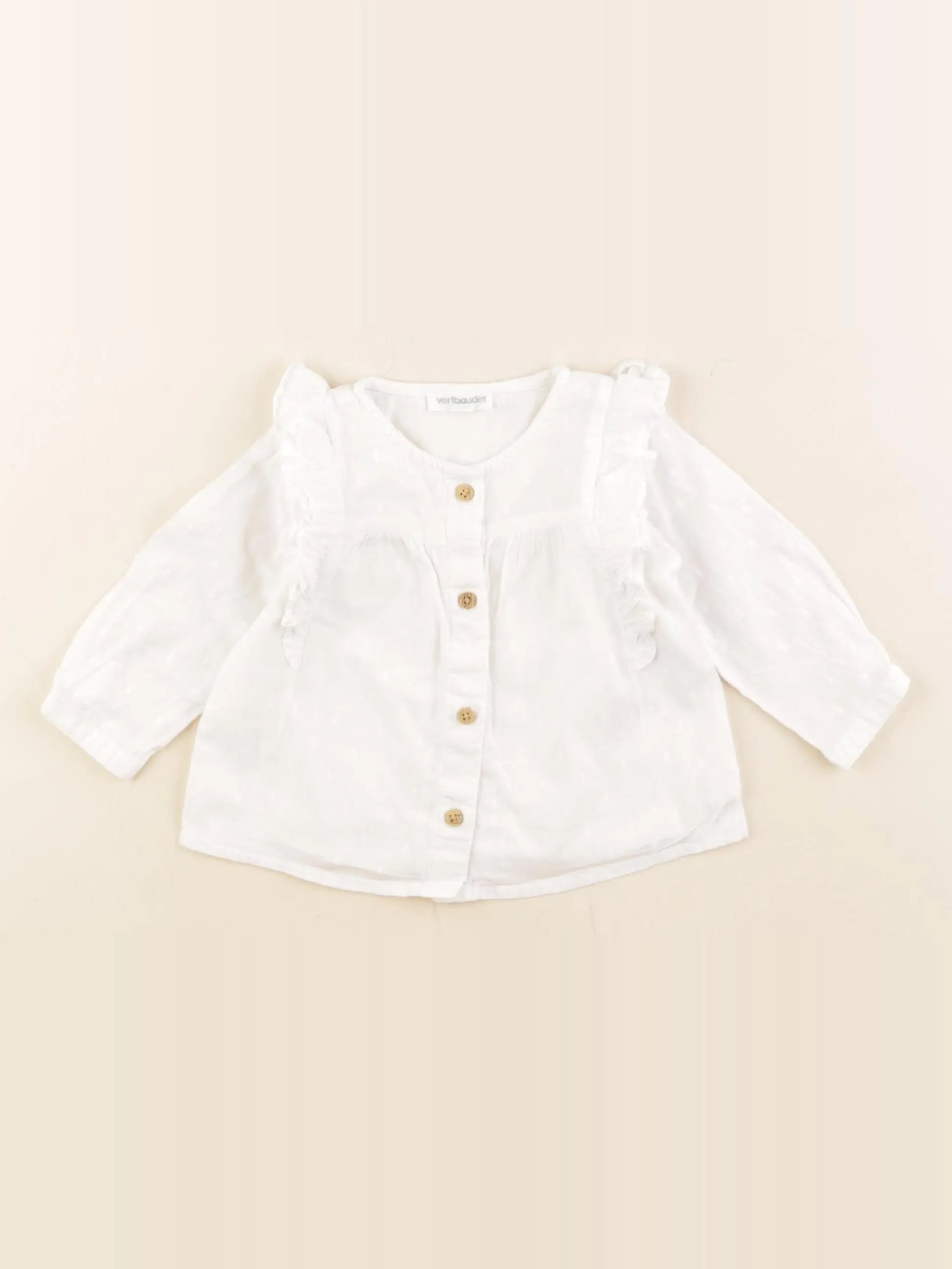 Vertbaudet - blouse blanc - 3 mois