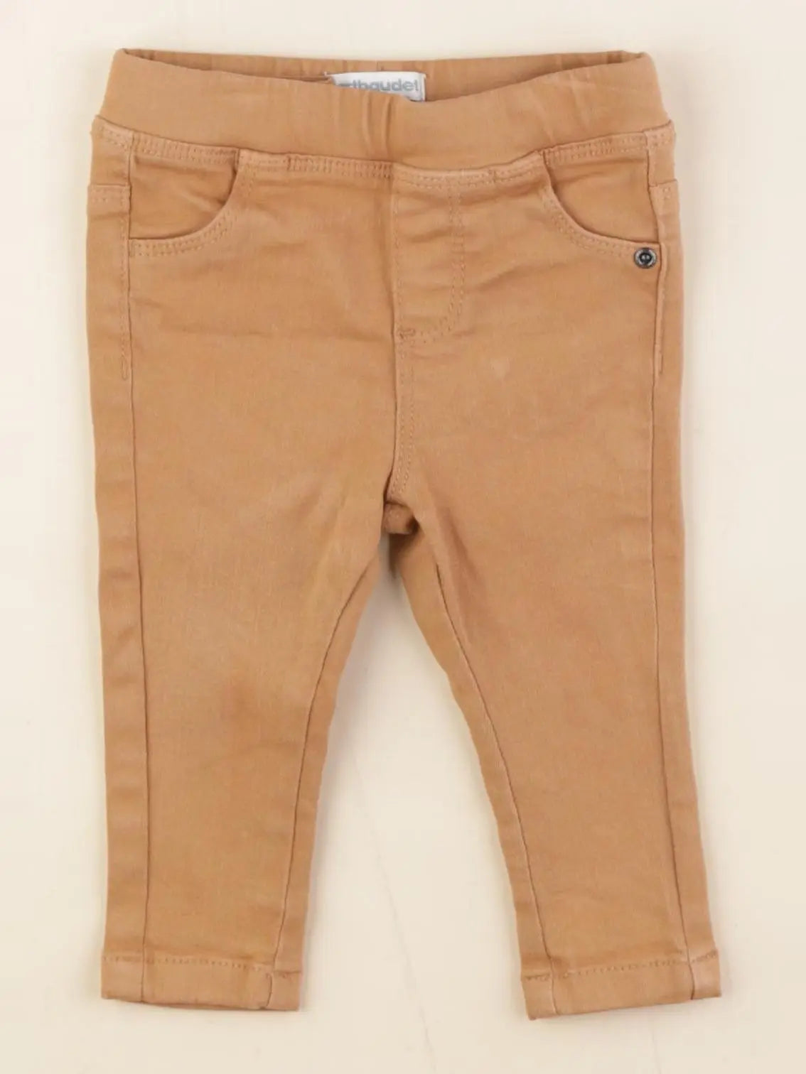 Vertbaudet - jegging marron - 9 mois