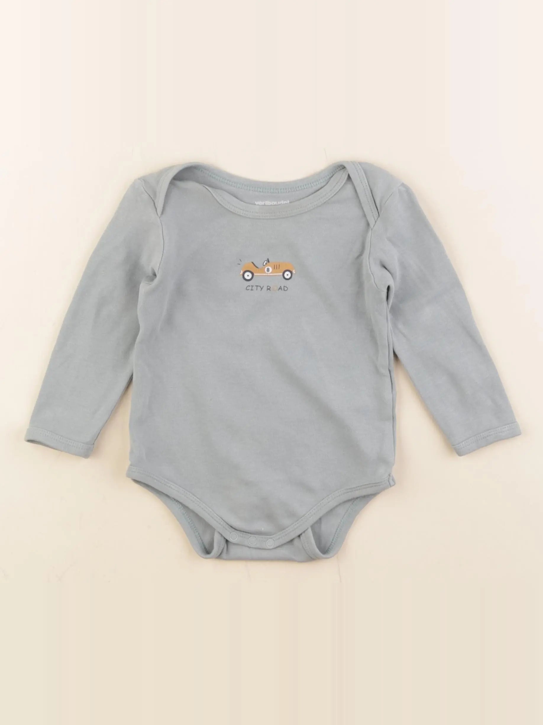 Vertbaudet - body bleu - 12 mois