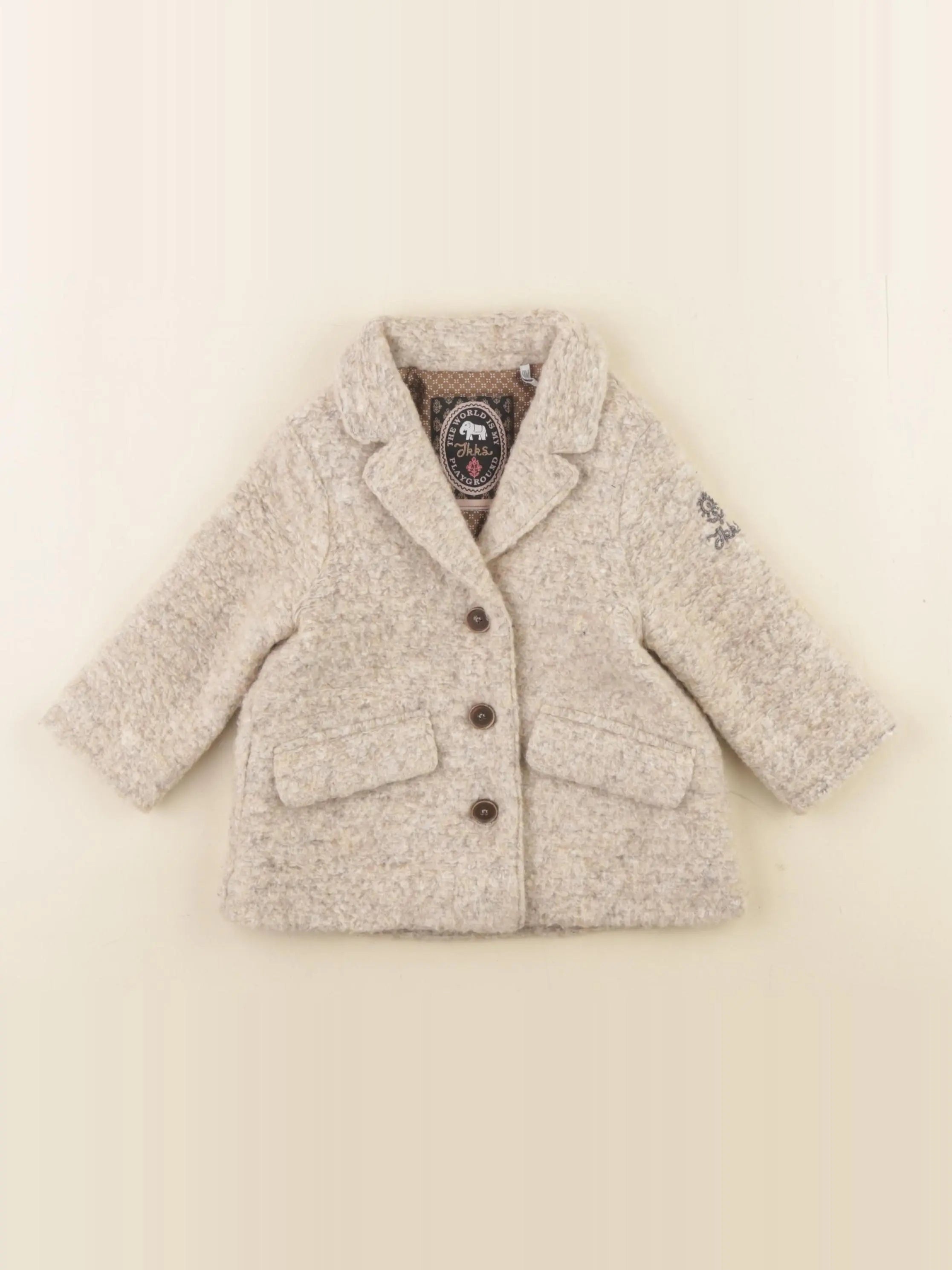 IKKS - manteau beige - 12 mois