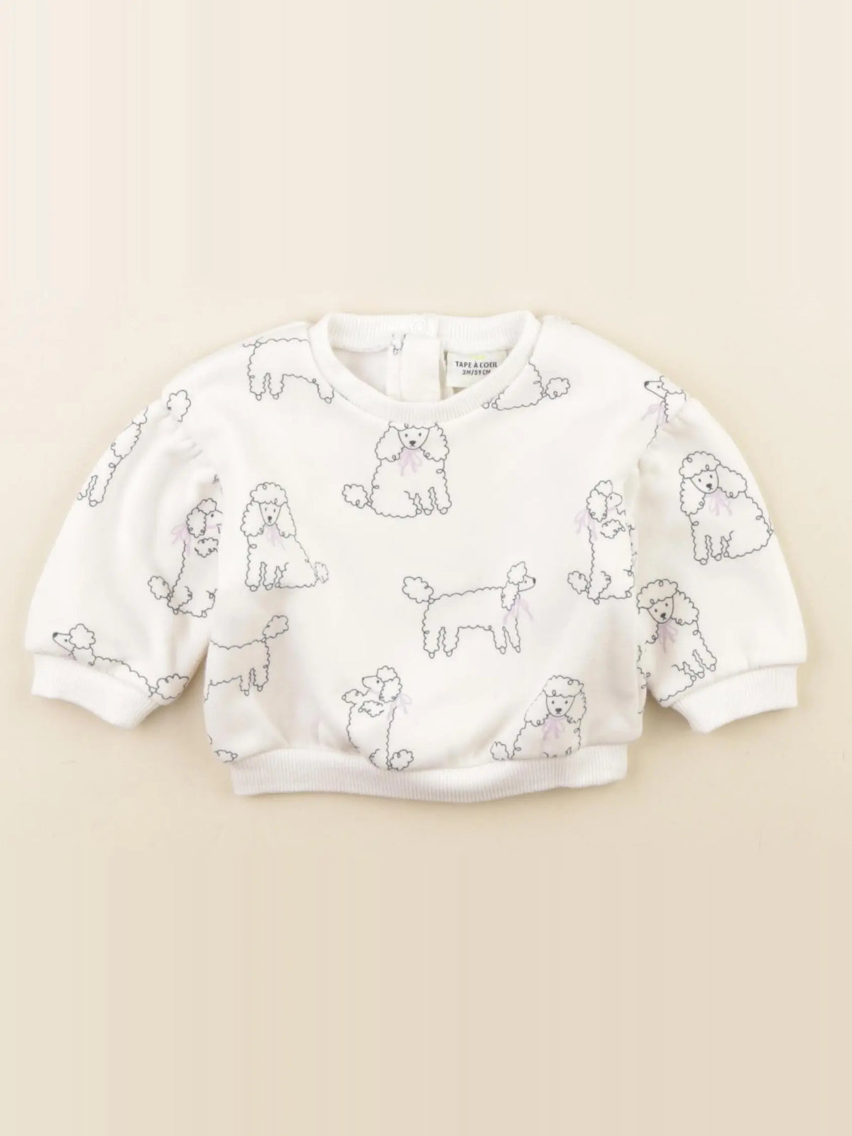 Tape à l'oeil - sweat blanc - 3 mois