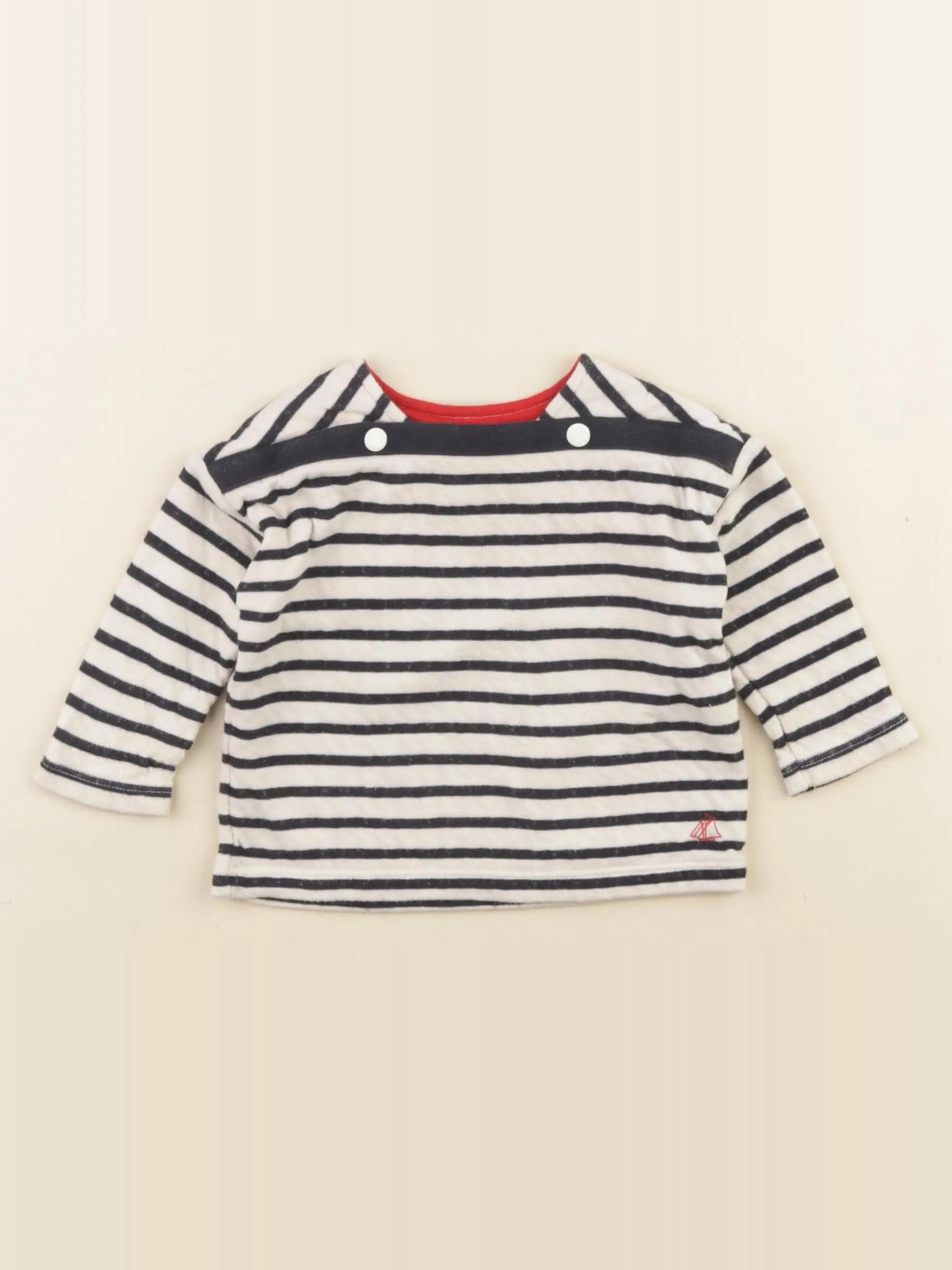 Petit Bateau - tee-shirt bleu - 6 mois