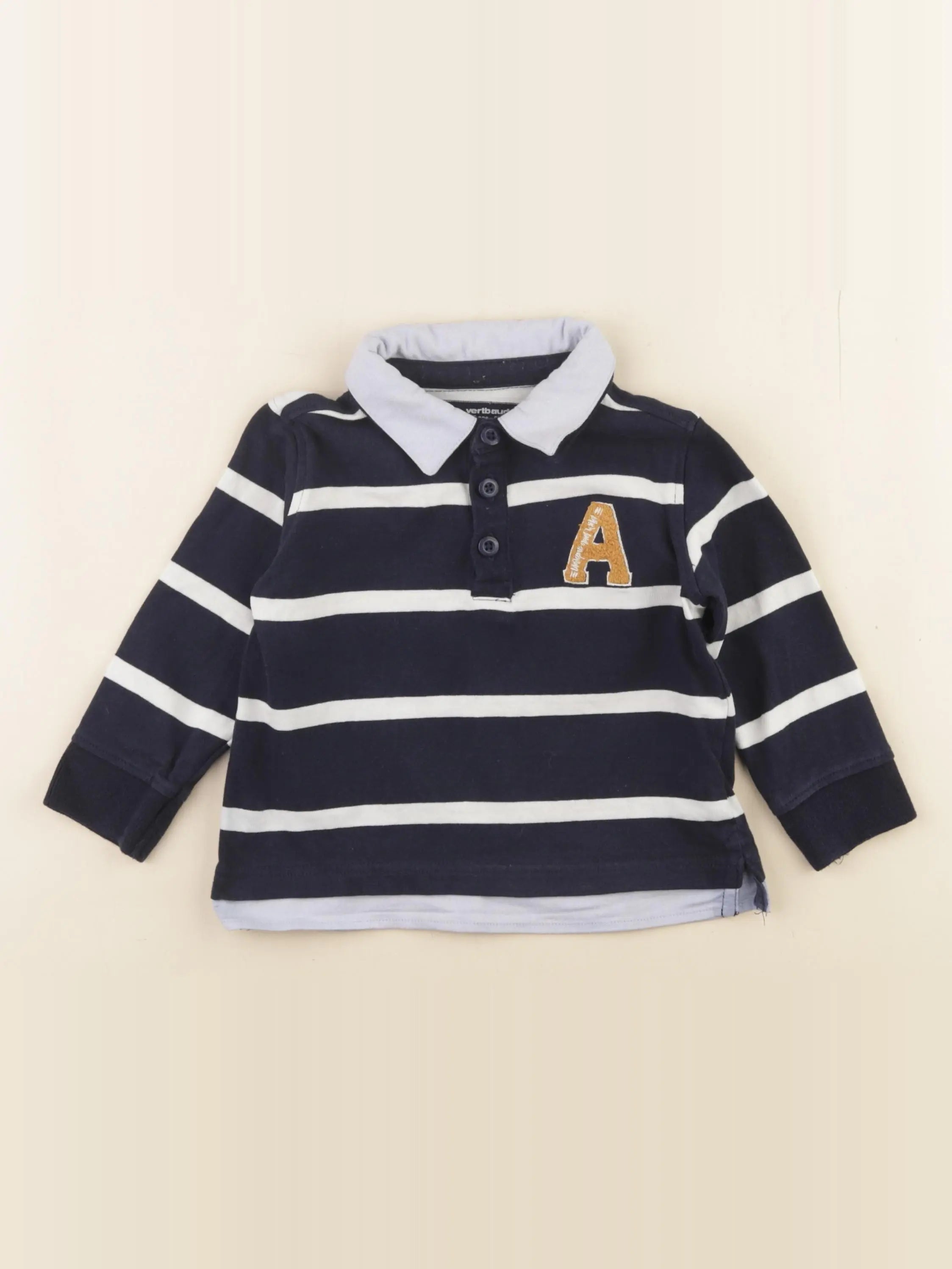 Vertbaudet - polo bleu - 3 ans