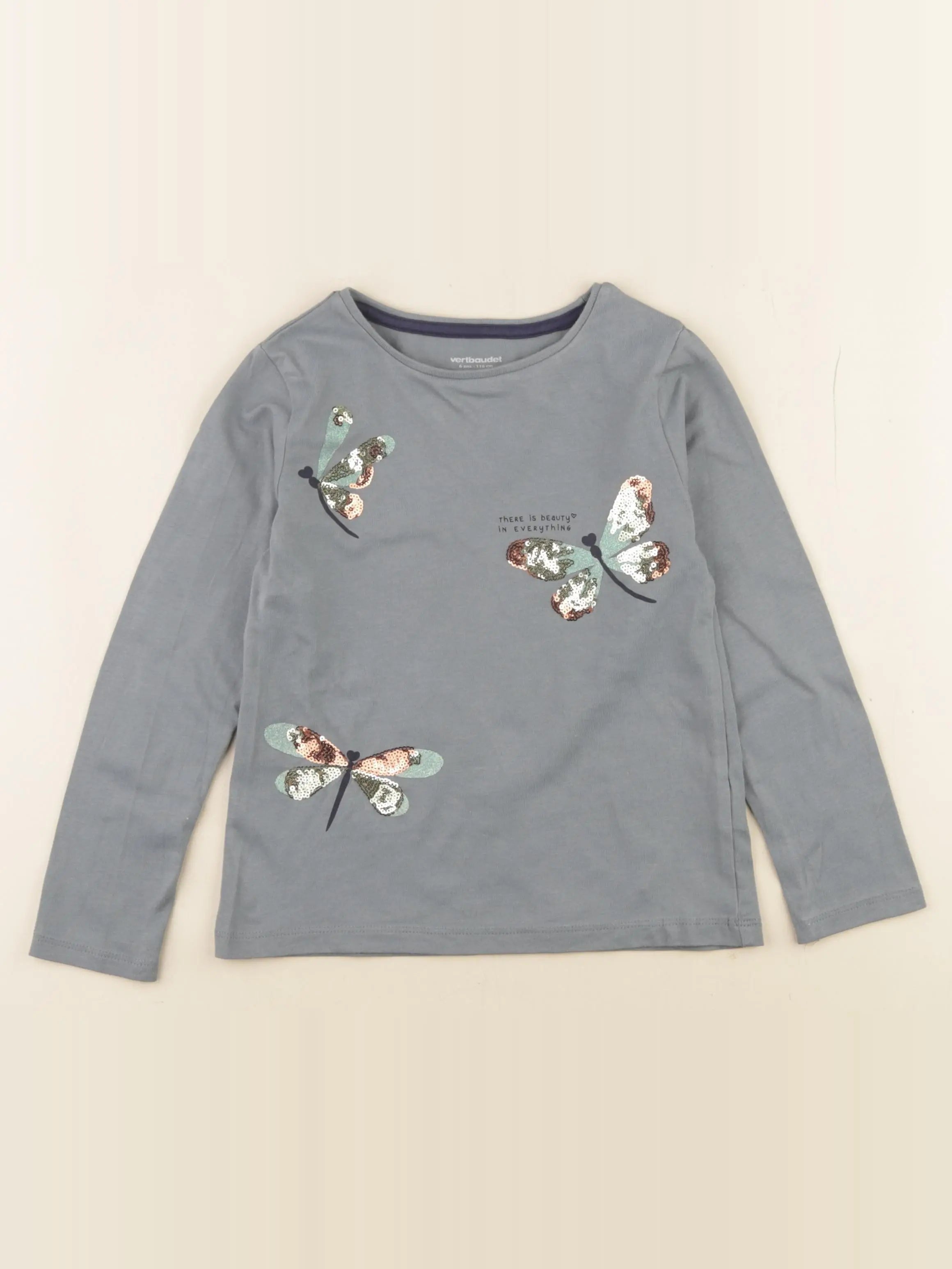 Vertbaudet - tee-shirt vert - 6 ans