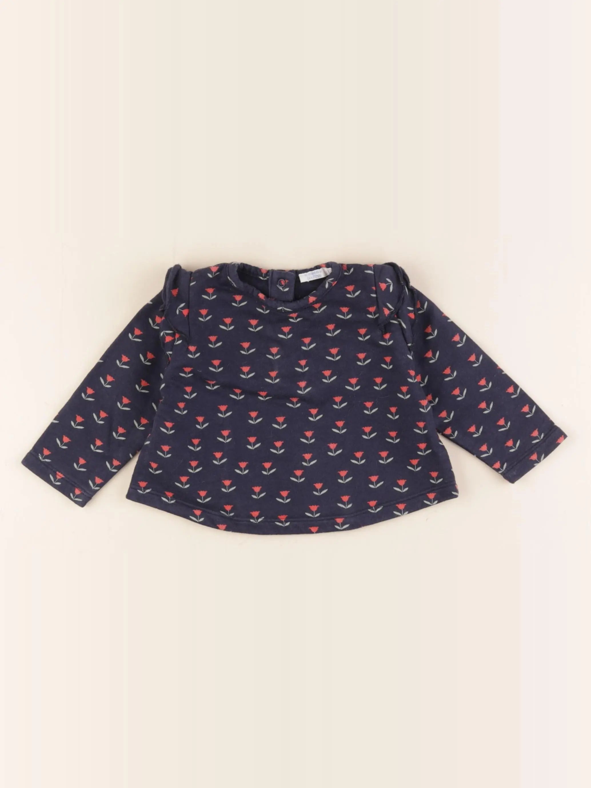 Boutchou - sweat bleu - 6 mois