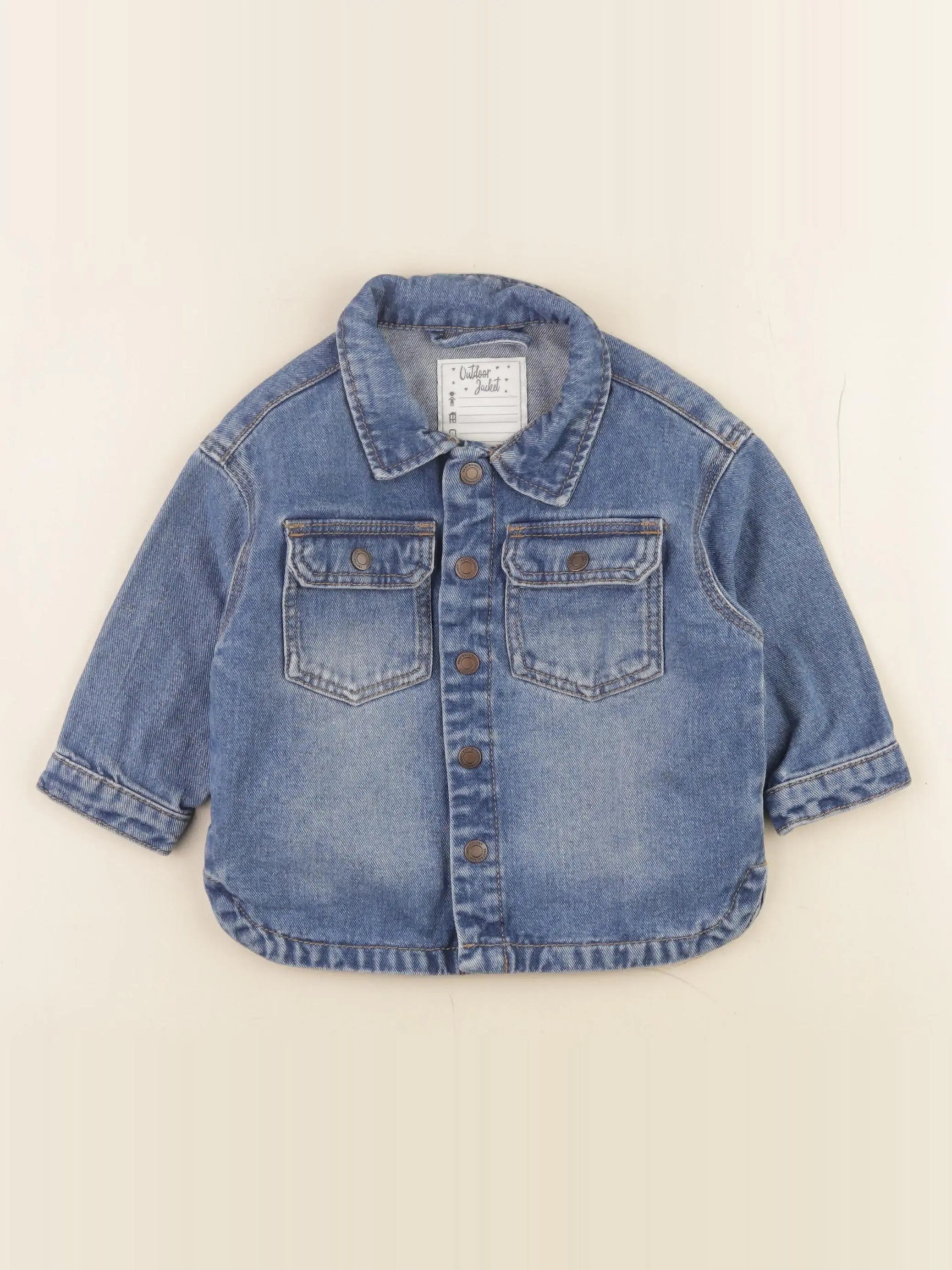 Vertbaudet - chemise bleu - 12 mois