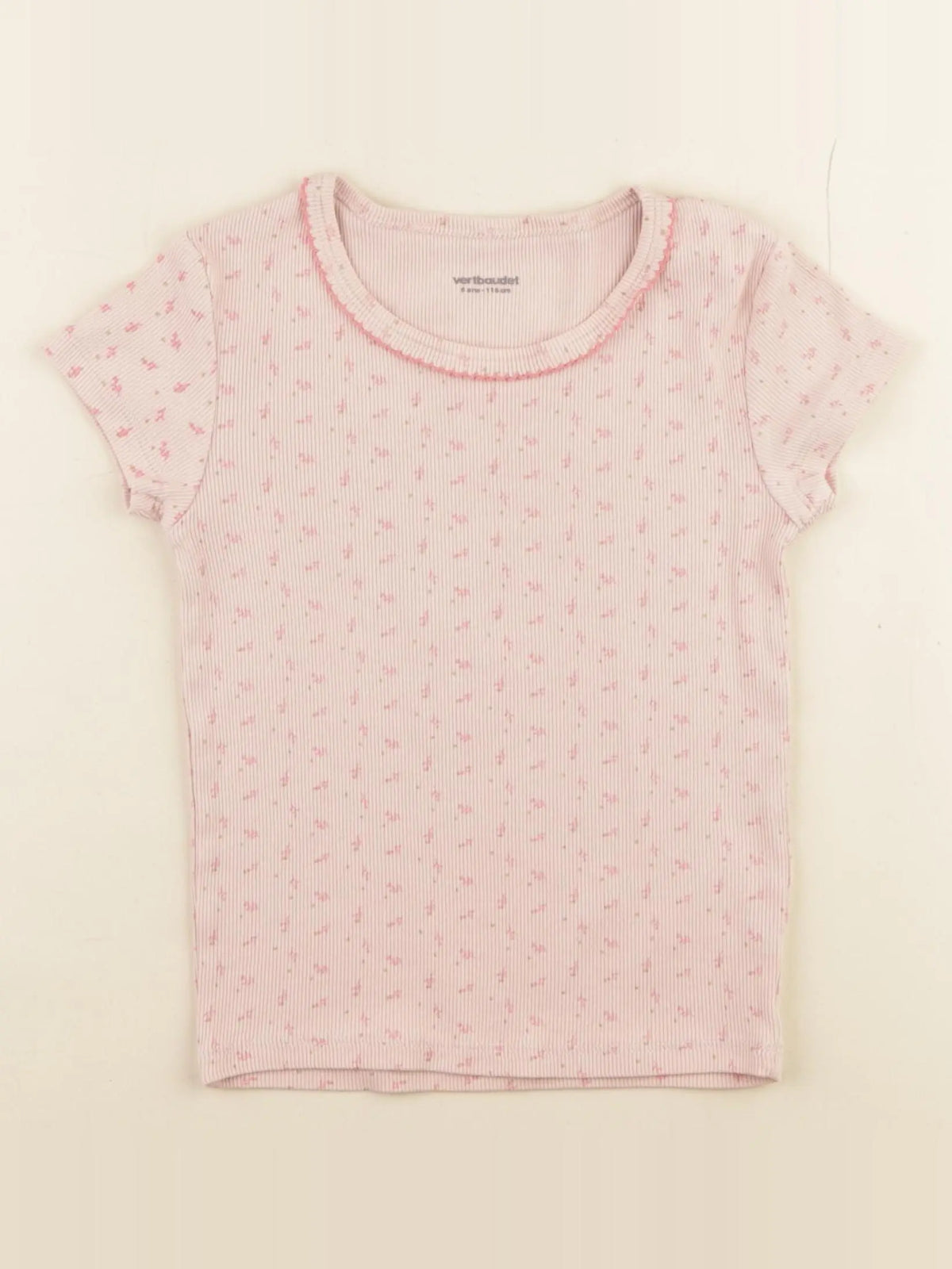 Vertbaudet - maillot de corps rose - 6 ans