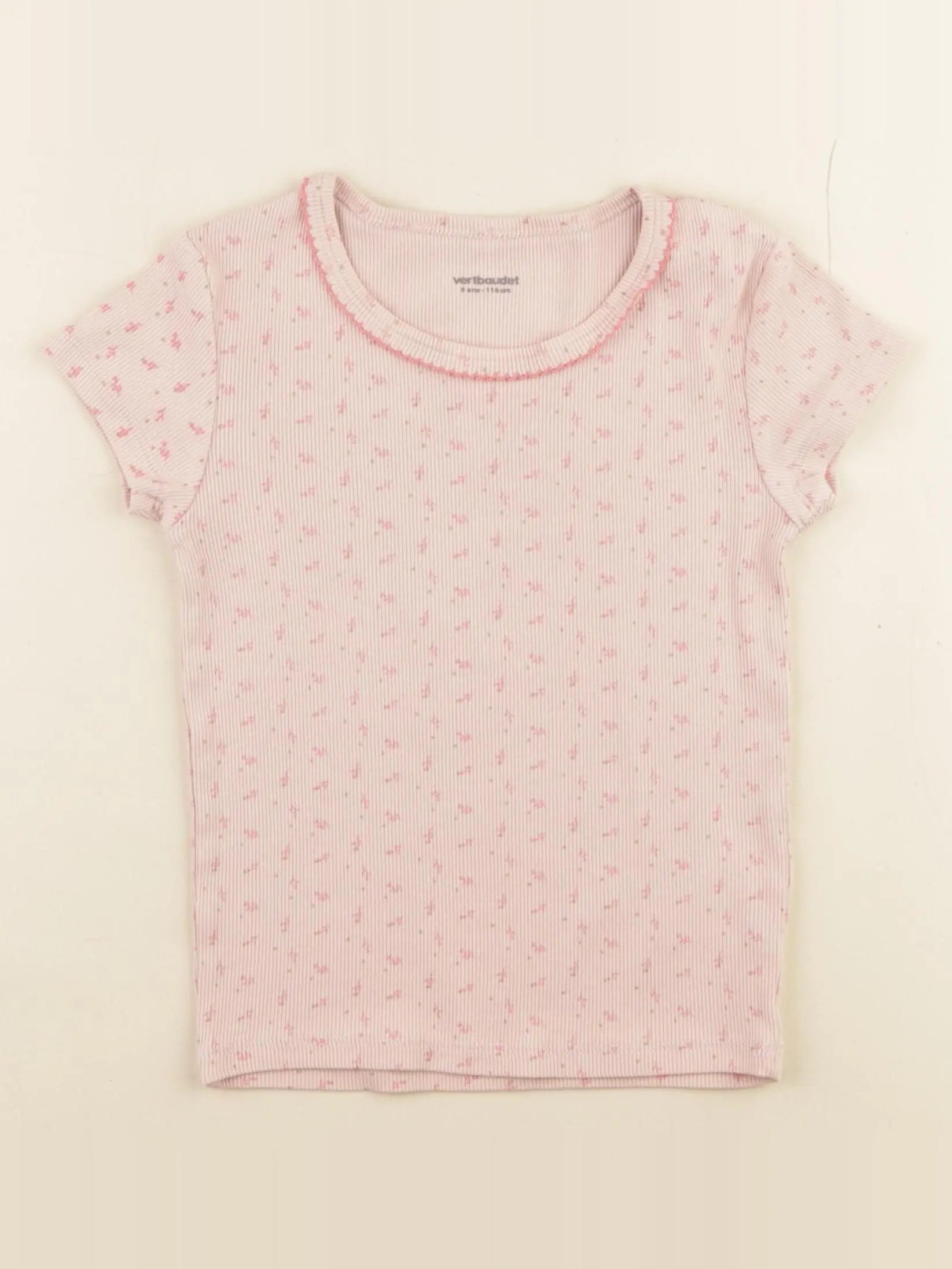 Vertbaudet - maillot de corps rose - 6 ans