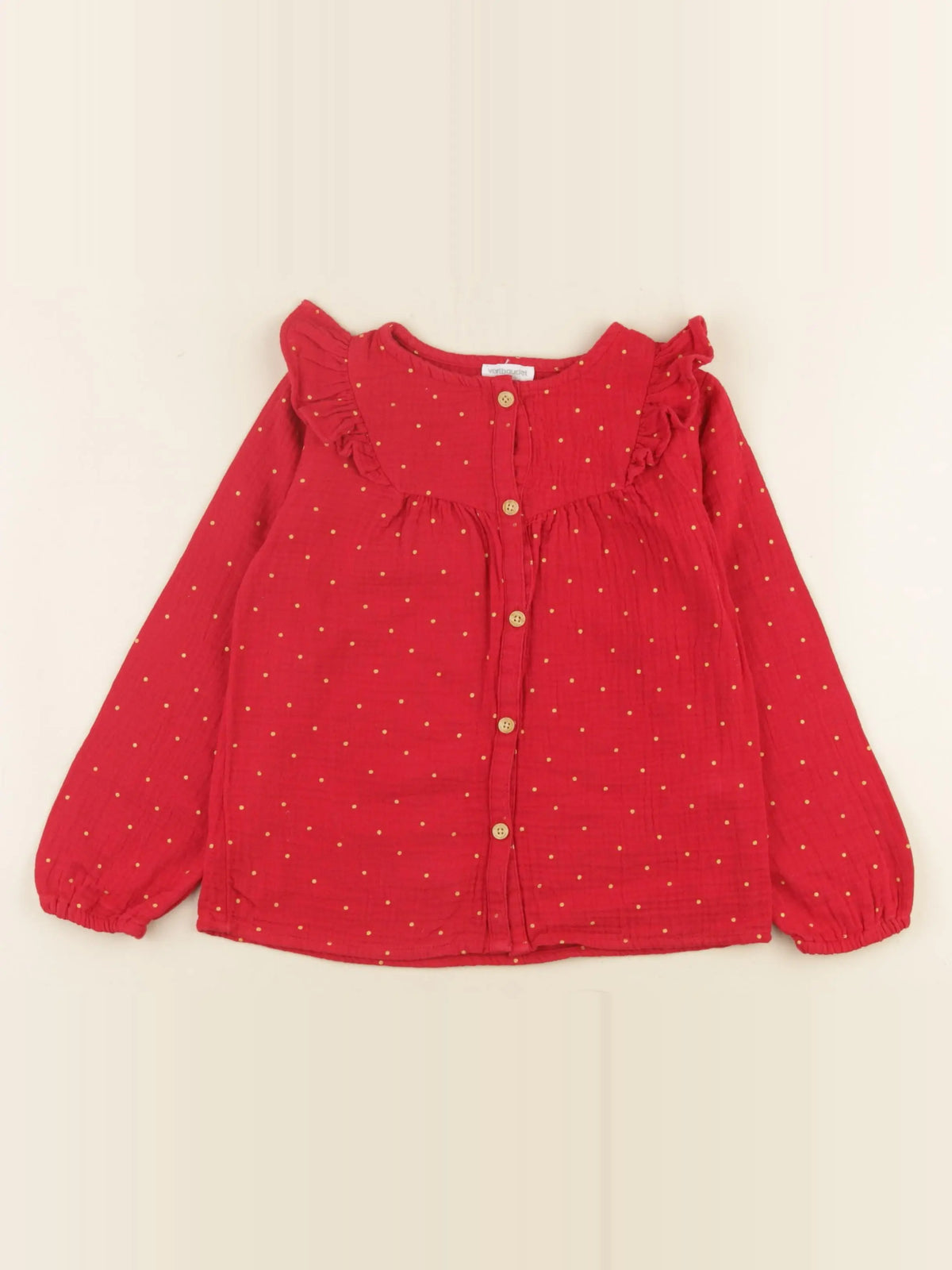 Vertbaudet - blouse rouge - 5 ans