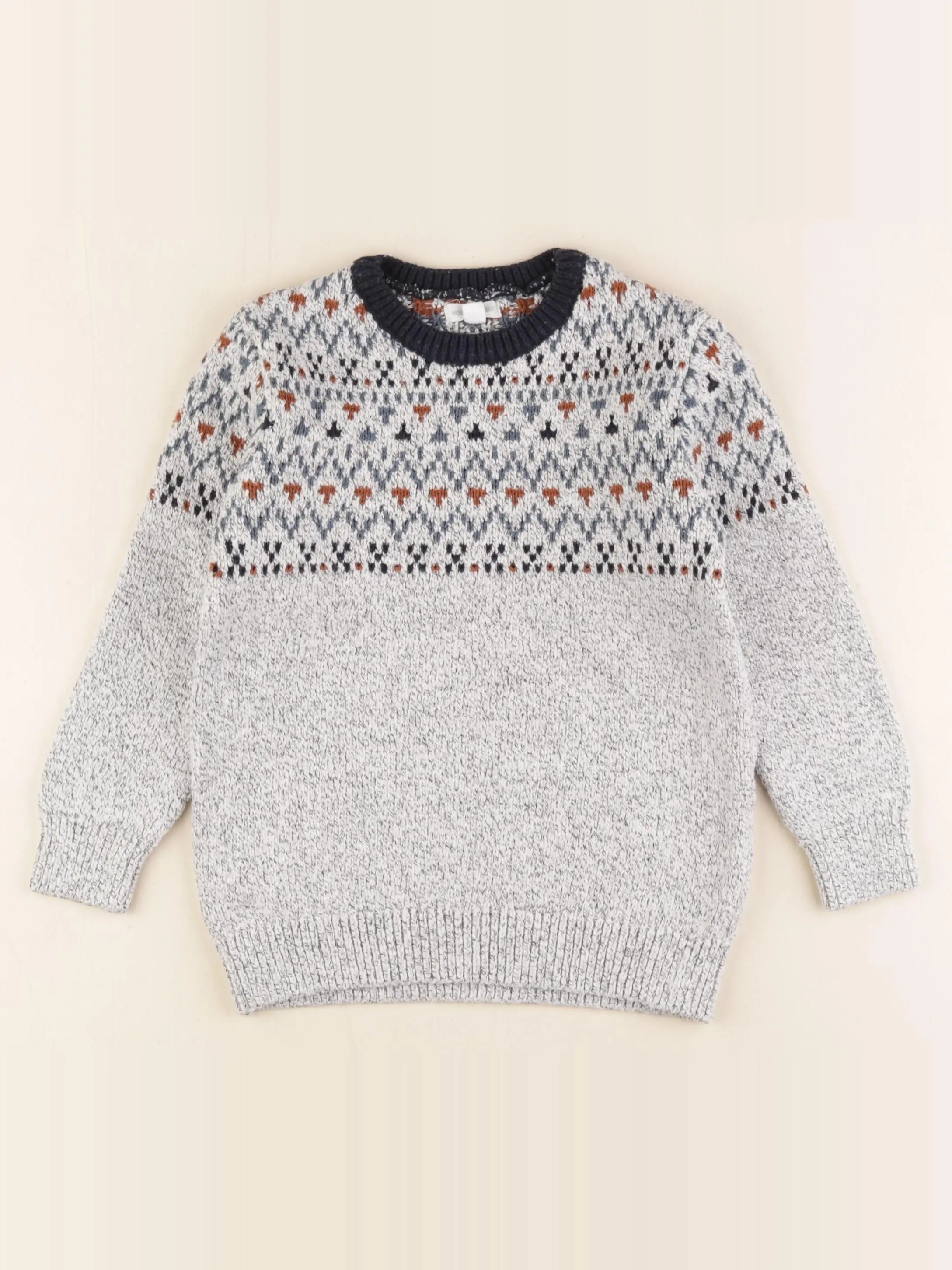 Vertbaudet - pull gris - 5 ans