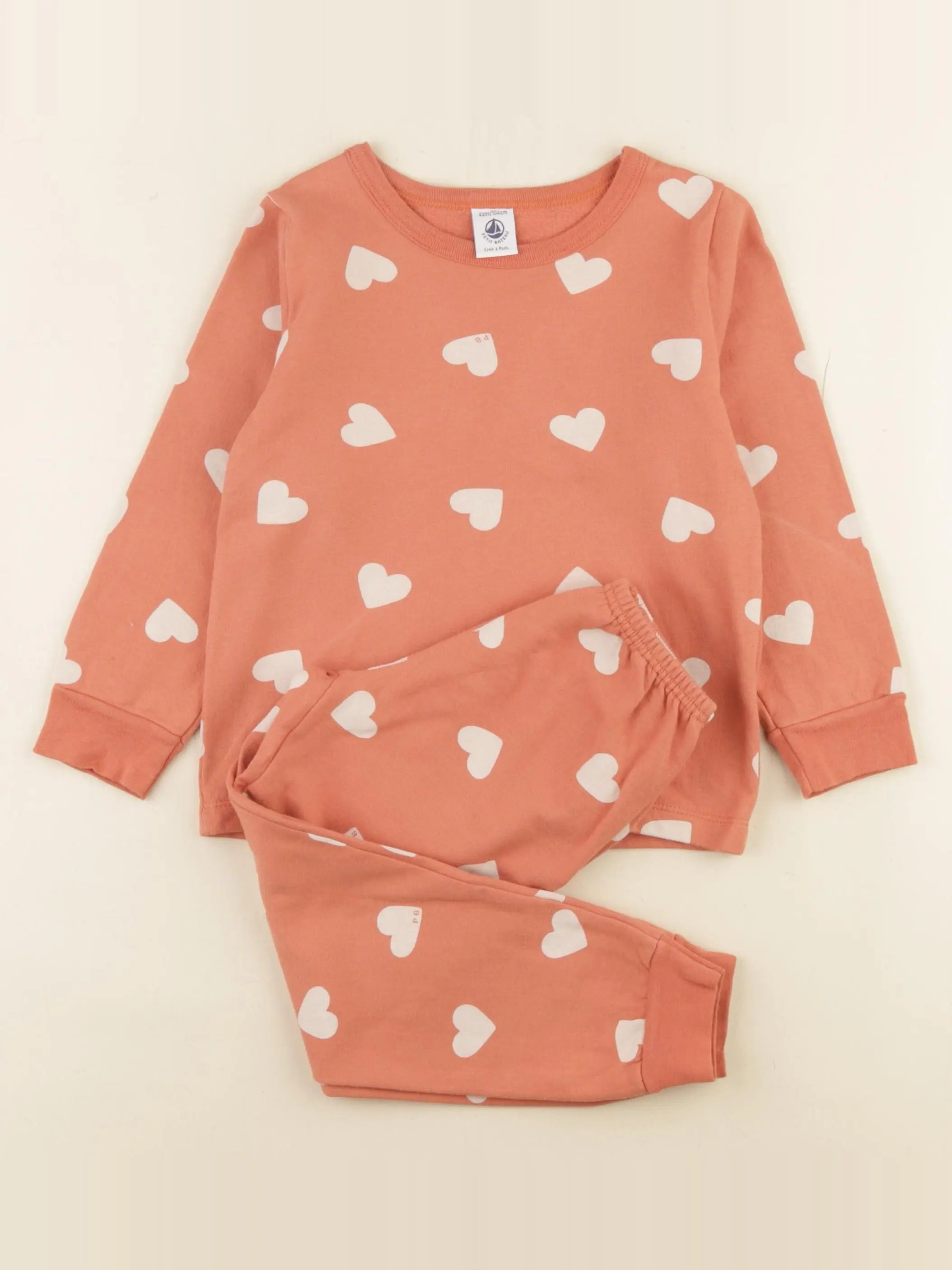 Petit Bateau - pyjama coton rose - 4 ans
