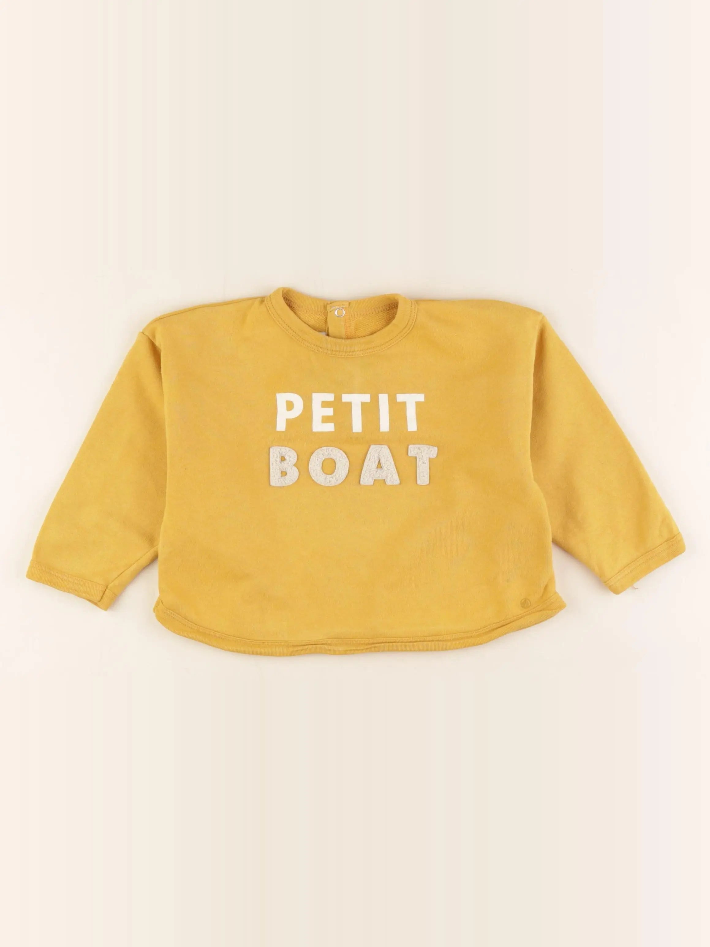 Petit Bateau - sweat jaune - 2 ans
