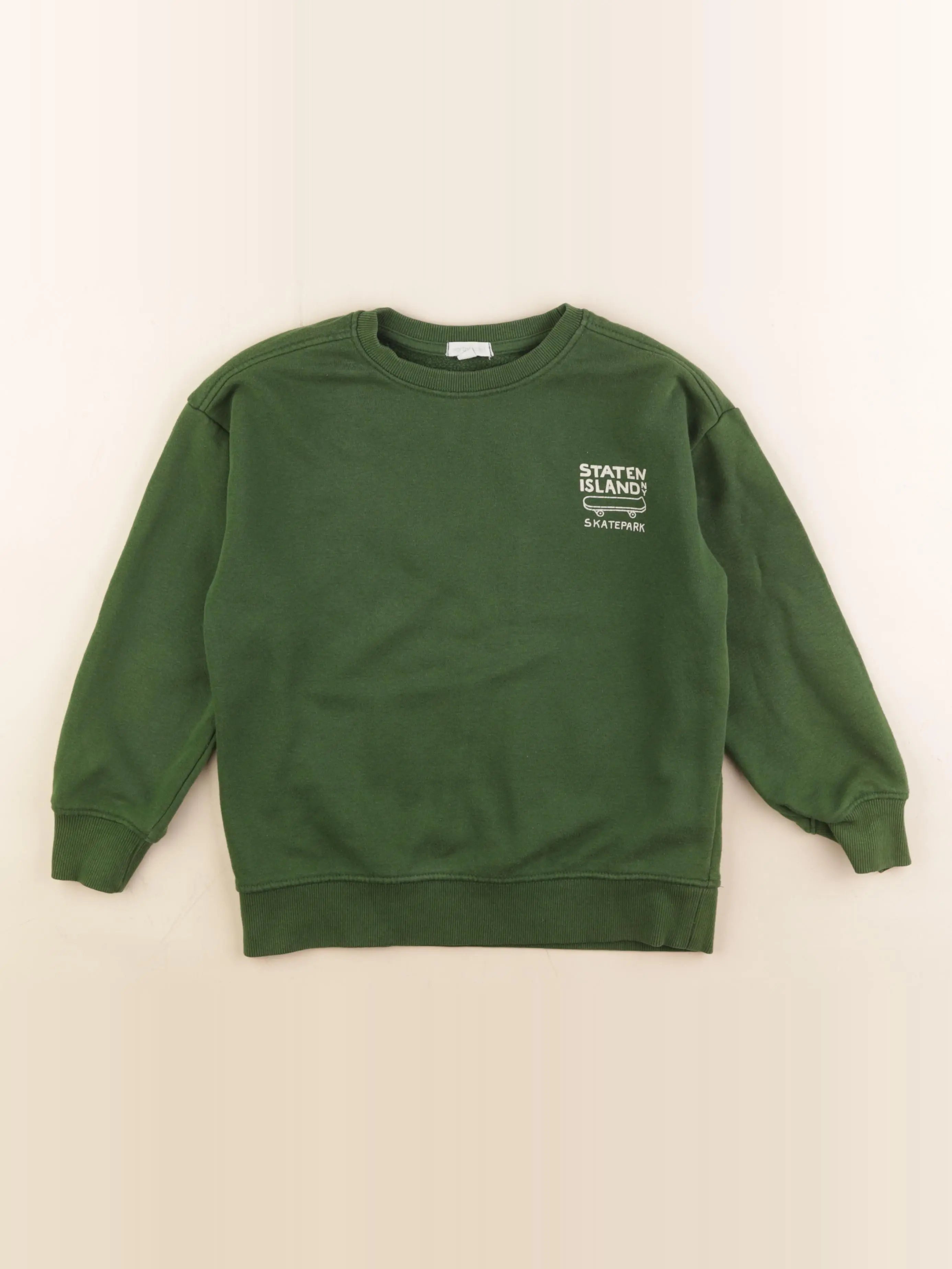 Vertbaudet - sweat vert - 8 ans