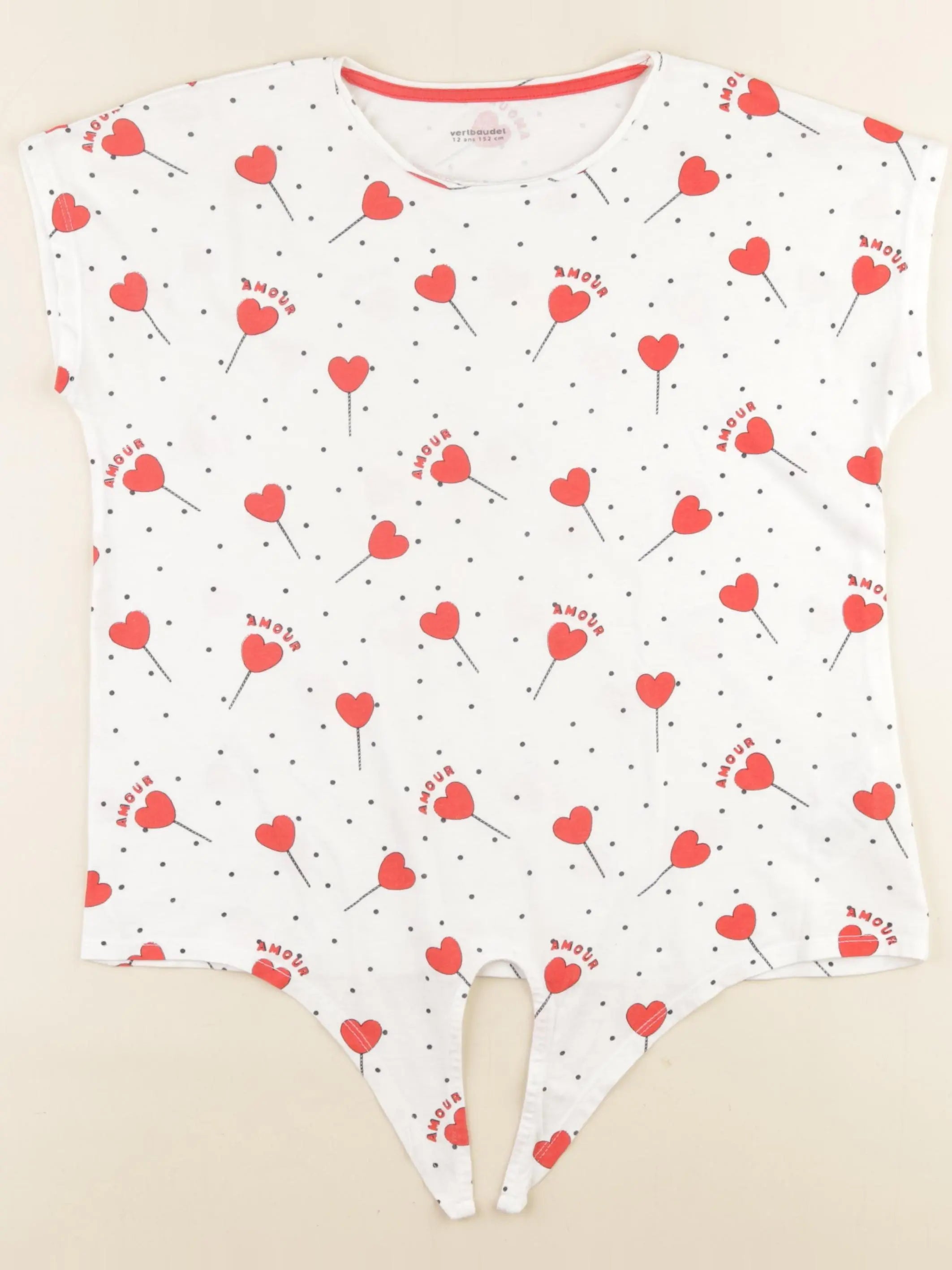 Vertbaudet - tee-shirt rouge - 12 ans