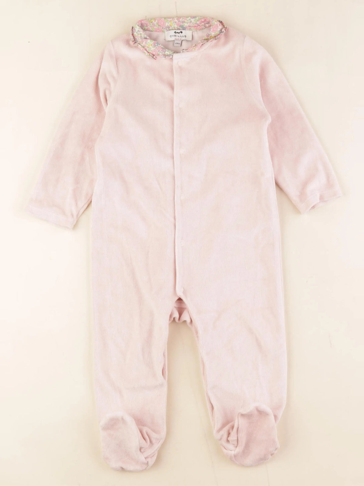 Cyrillus - pyjama velours rose - 2 ans