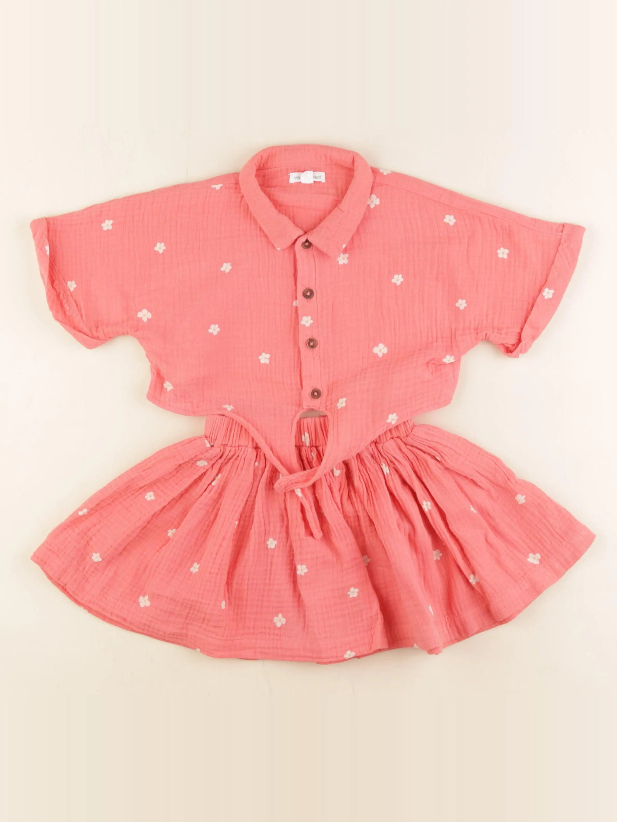 Vertbaudet - ensemble rose - 2 ans