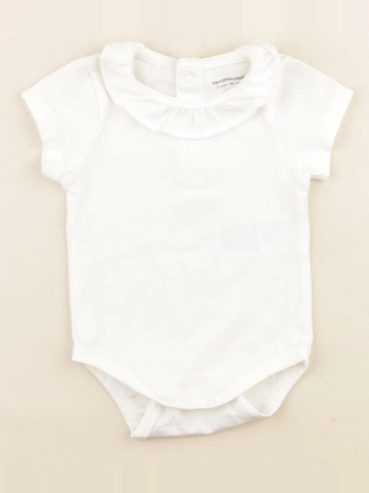 Vertbaudet - body à col blanc - 3 mois