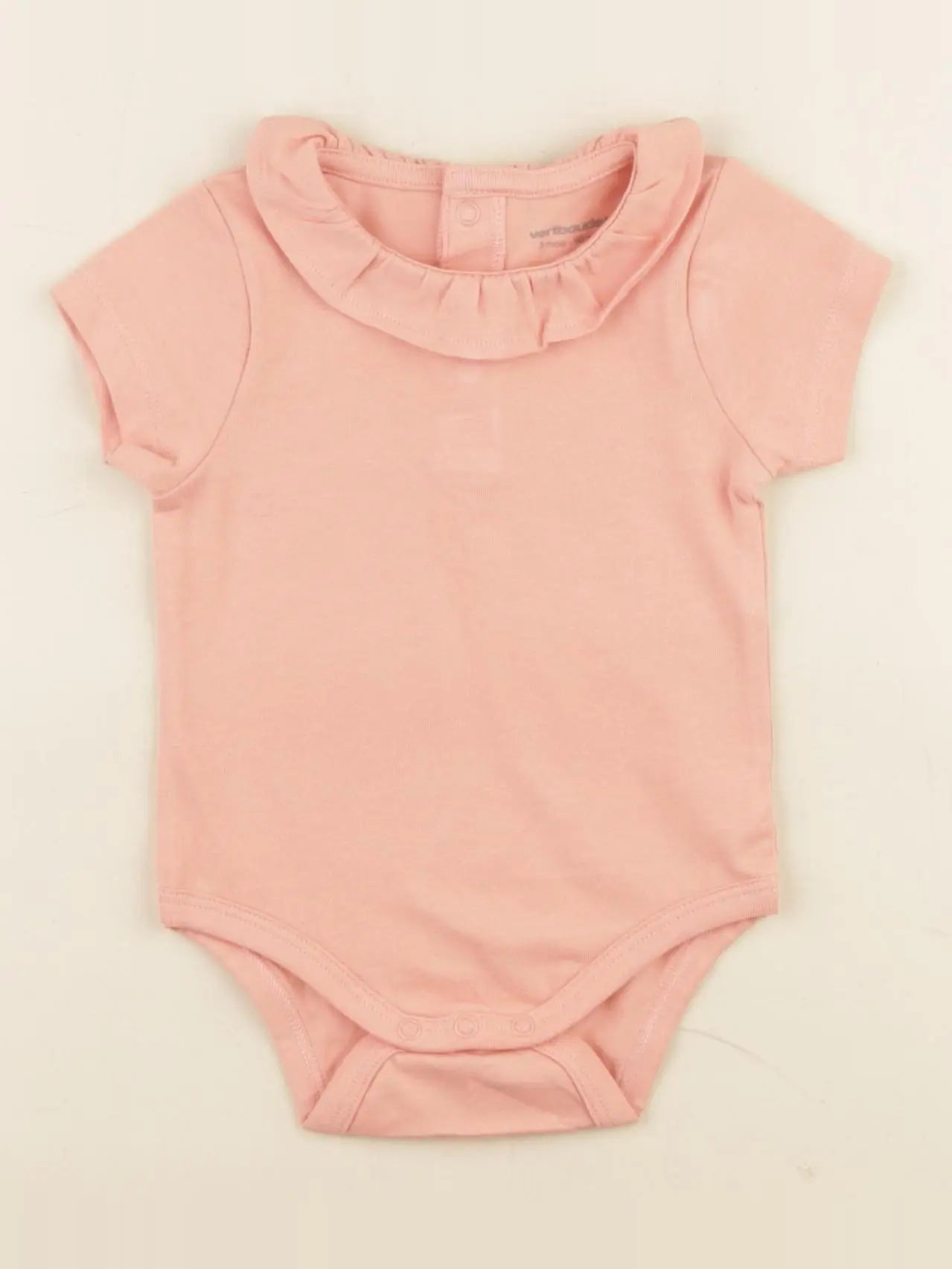Vertbaudet - body à col rose - 3 mois
