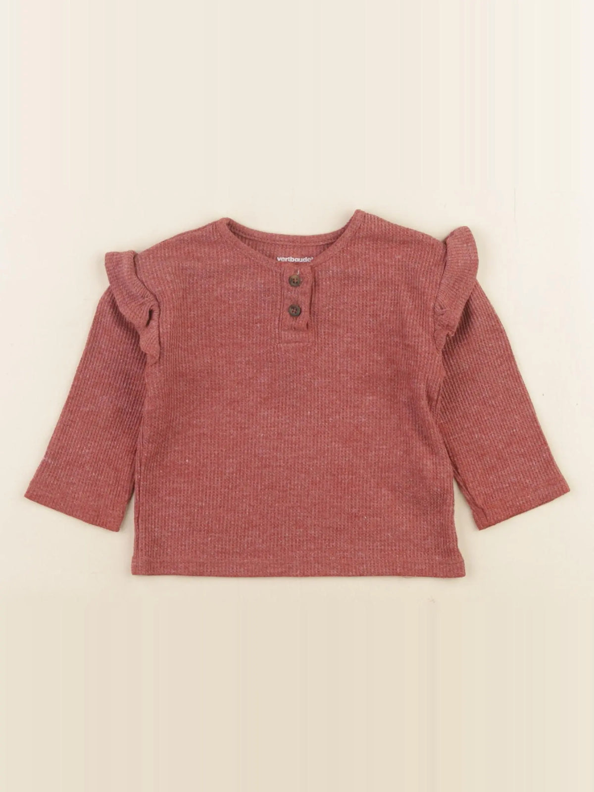 Vertbaudet - tee-shirt rouge - 6 mois