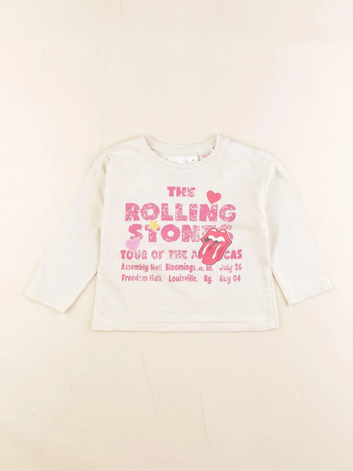 Zara - tee-shirt imprimé au dos beige, rose - 2 ans