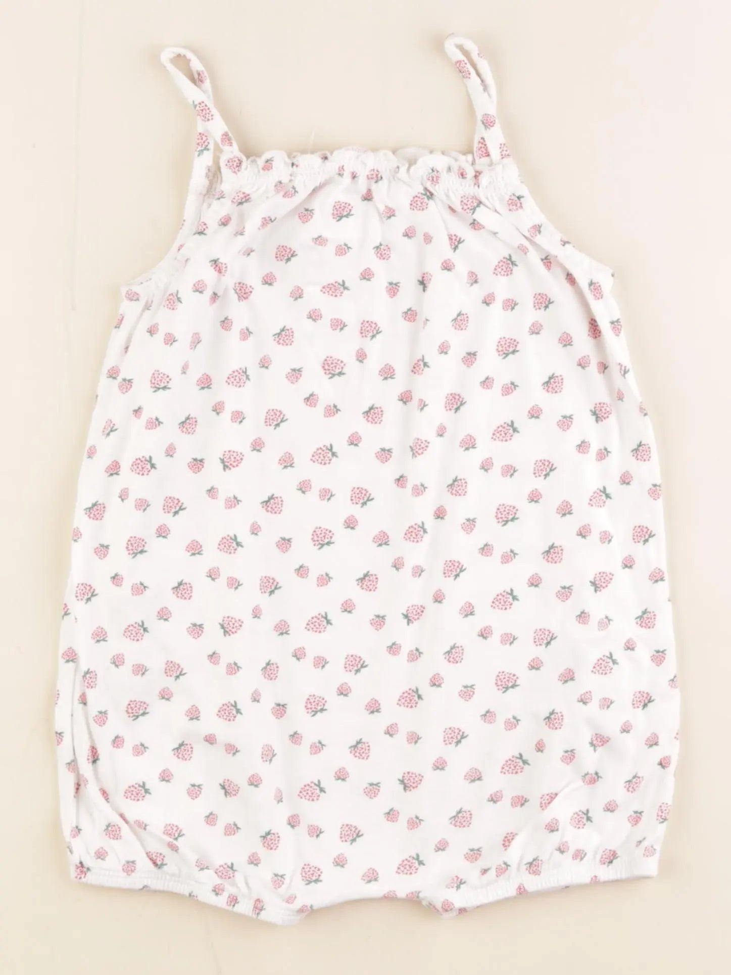 Vertbaudet - combinaison blanc, rouge - 2 ans