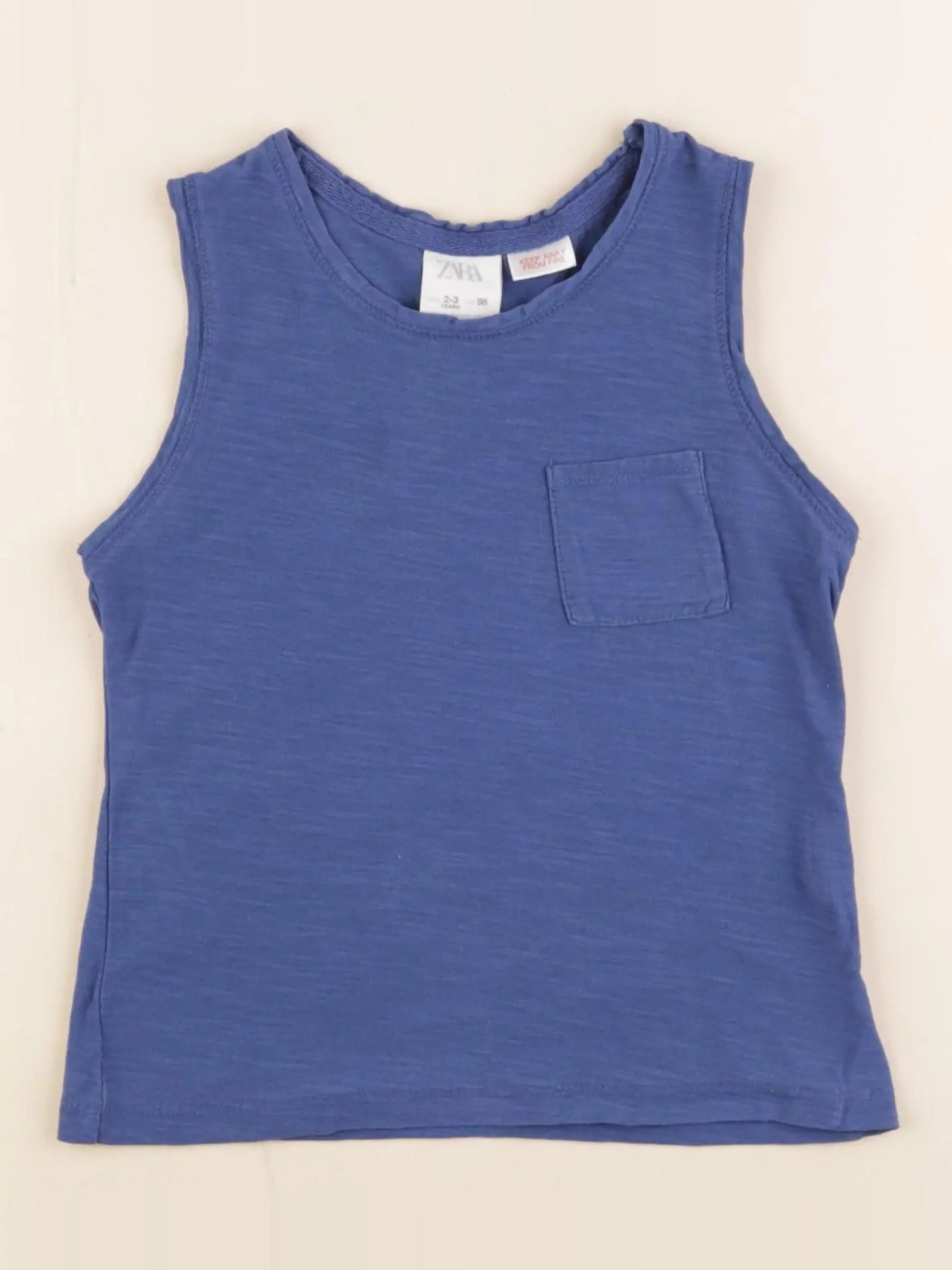 Zara - débardeur bleu - 2/3 ans
