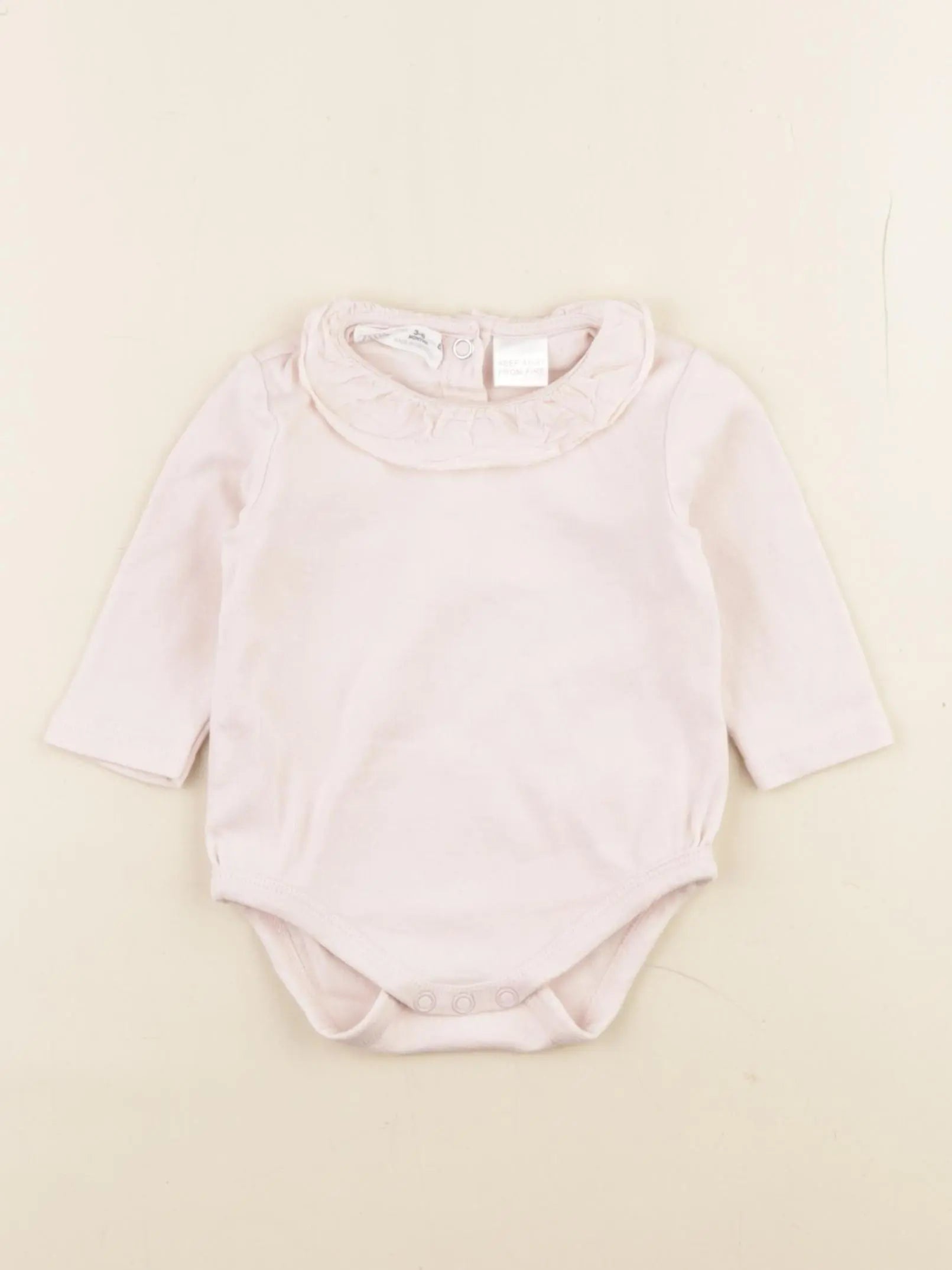 Zara - body à col rose - 3/6 mois
