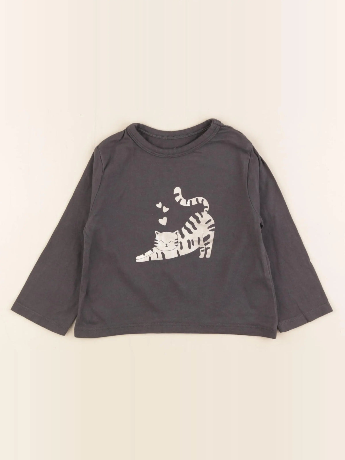 Vertbaudet - tee-shirt gris - 2 ans