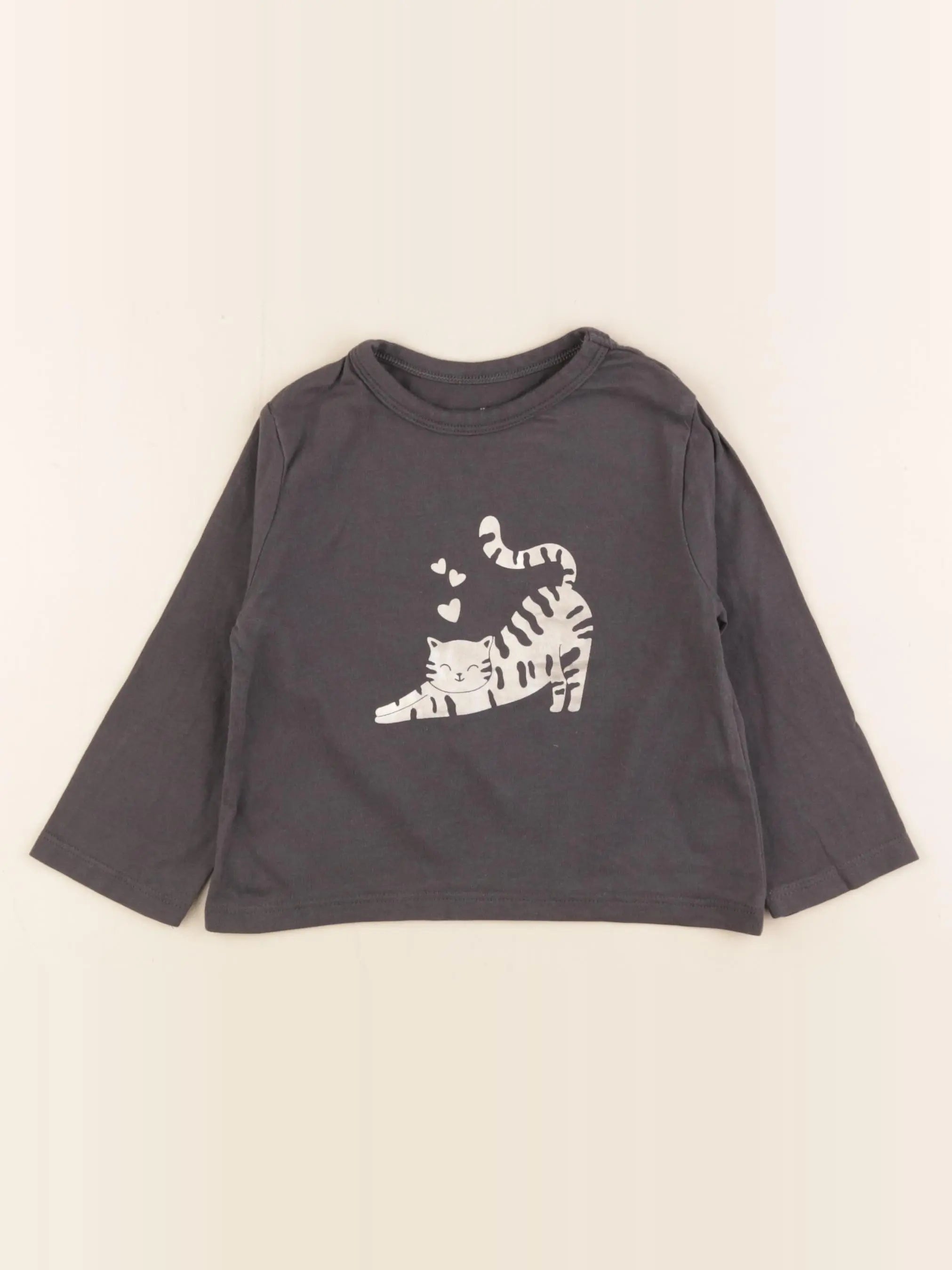 Vertbaudet - tee-shirt gris - 2 ans