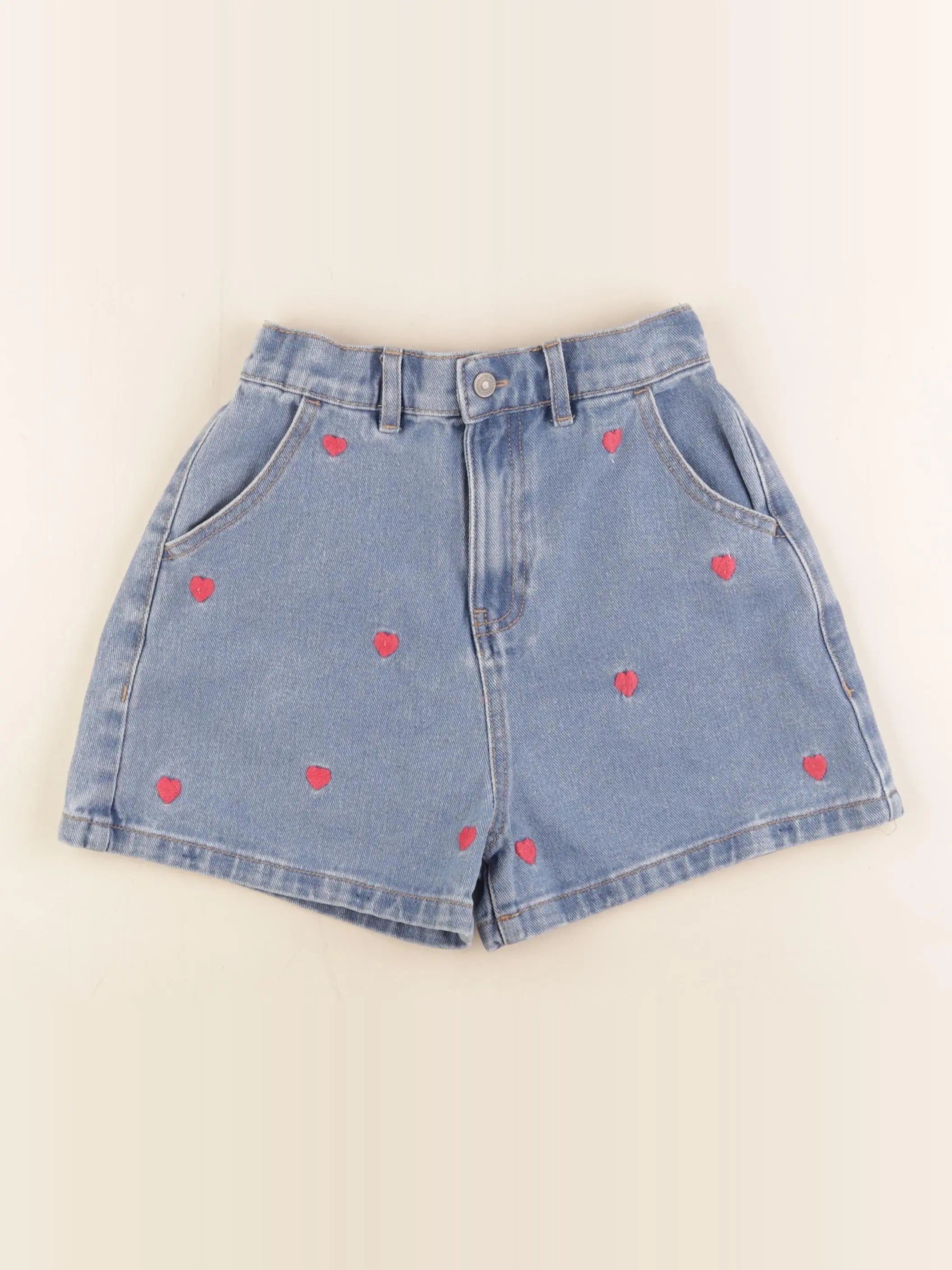 Vertbaudet - short bleu, rouge - 9 ans